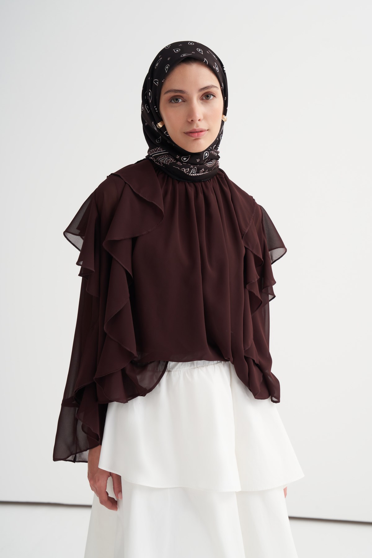Paısley Bordo Twill Eşarp