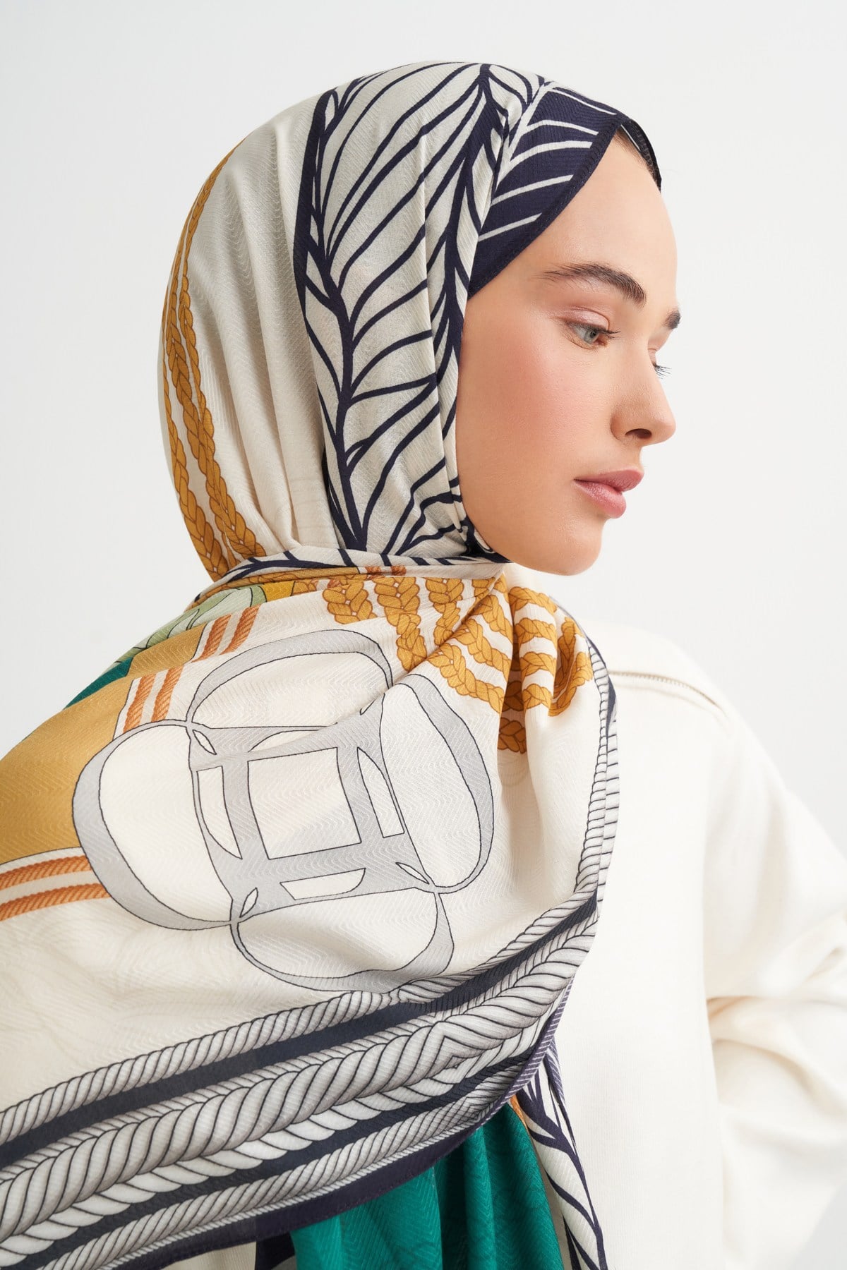 Deco Desen Reniva Tensel Şal Gümüş