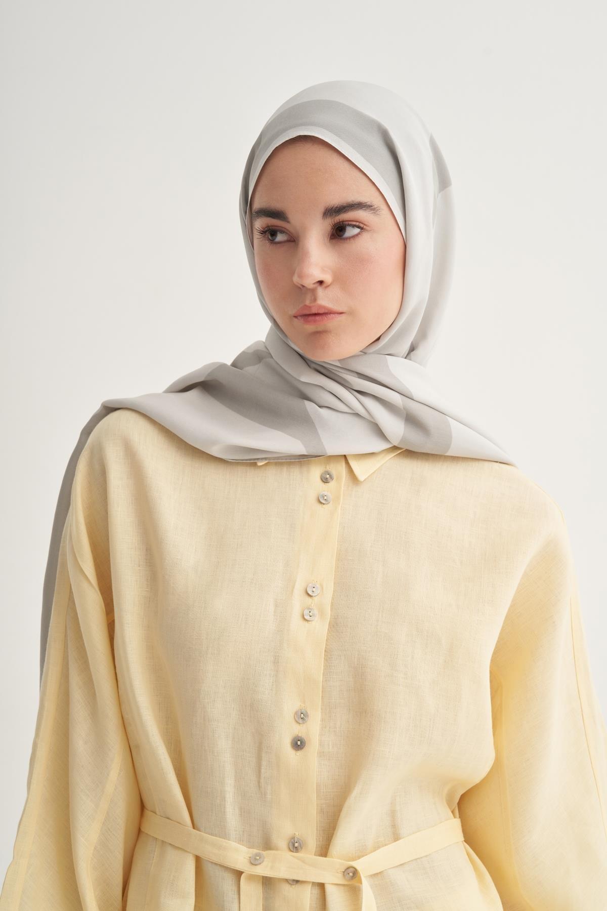 Linea Monogram Floş Şal Gri