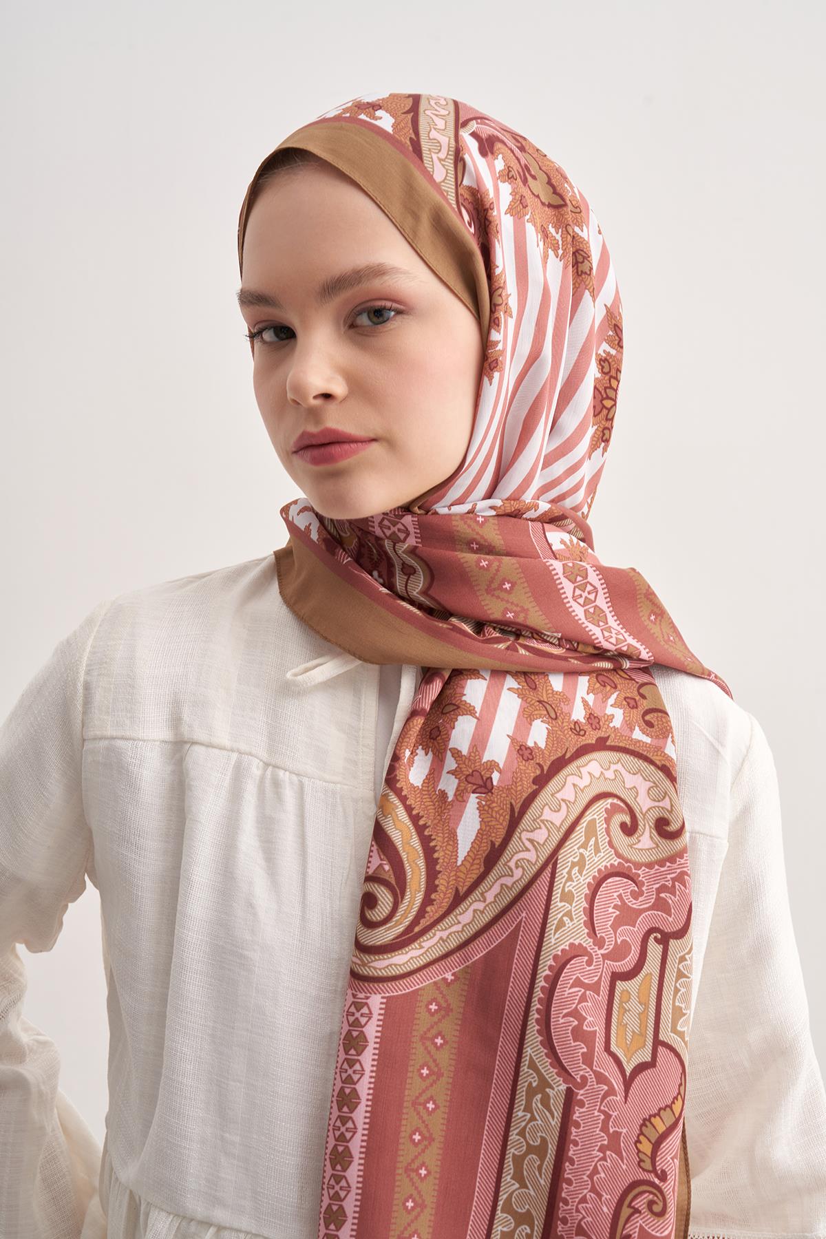 Bloomline Ceviz Vela Floş Şal