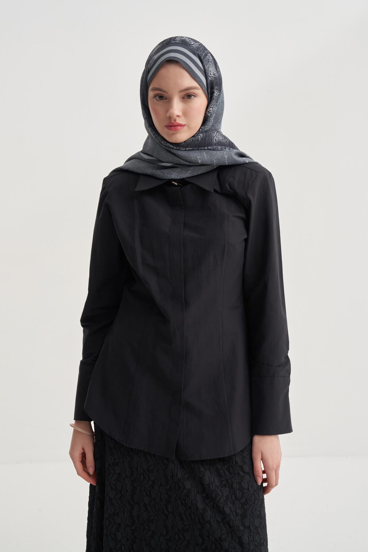 Serenya Vela  Floş Şal Gri