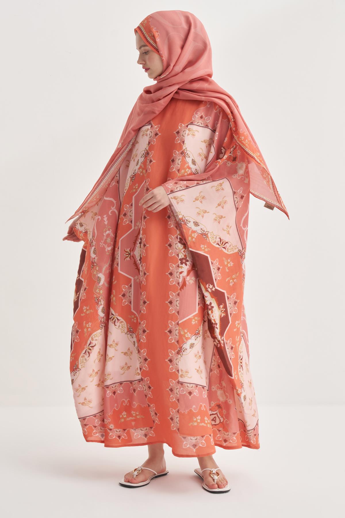 Maknesa Mercan Floş Kaftan
