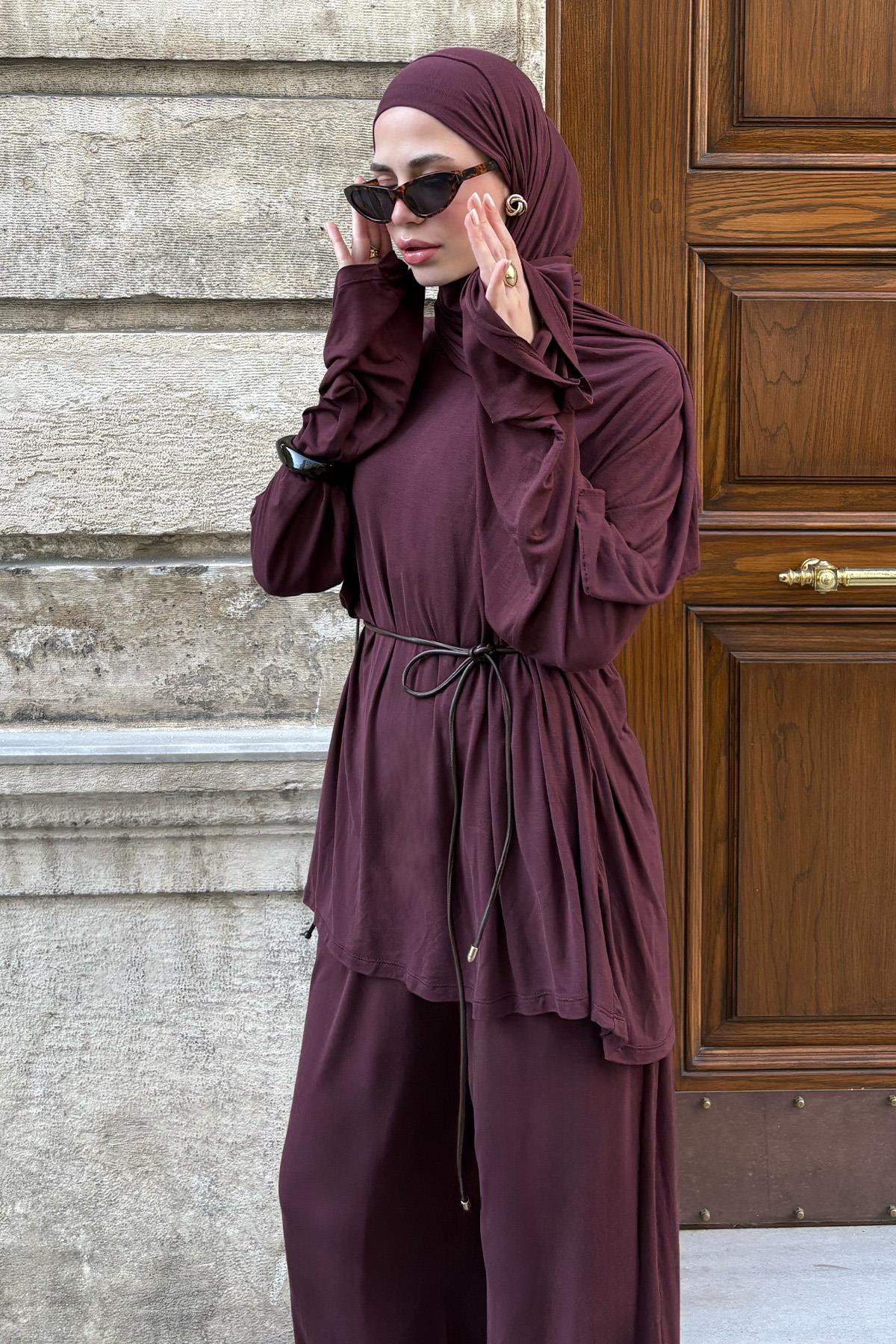 Micro Modal Tunik Mürdüm