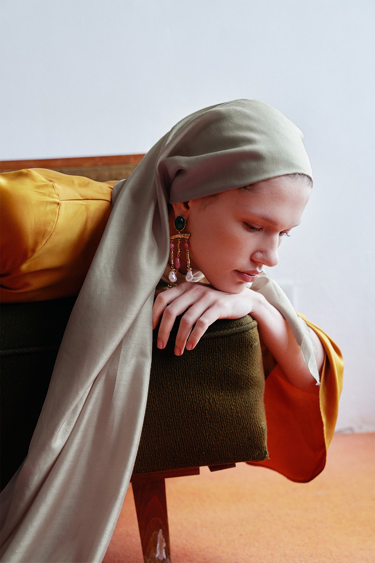 Vizon Düz İpek Şal