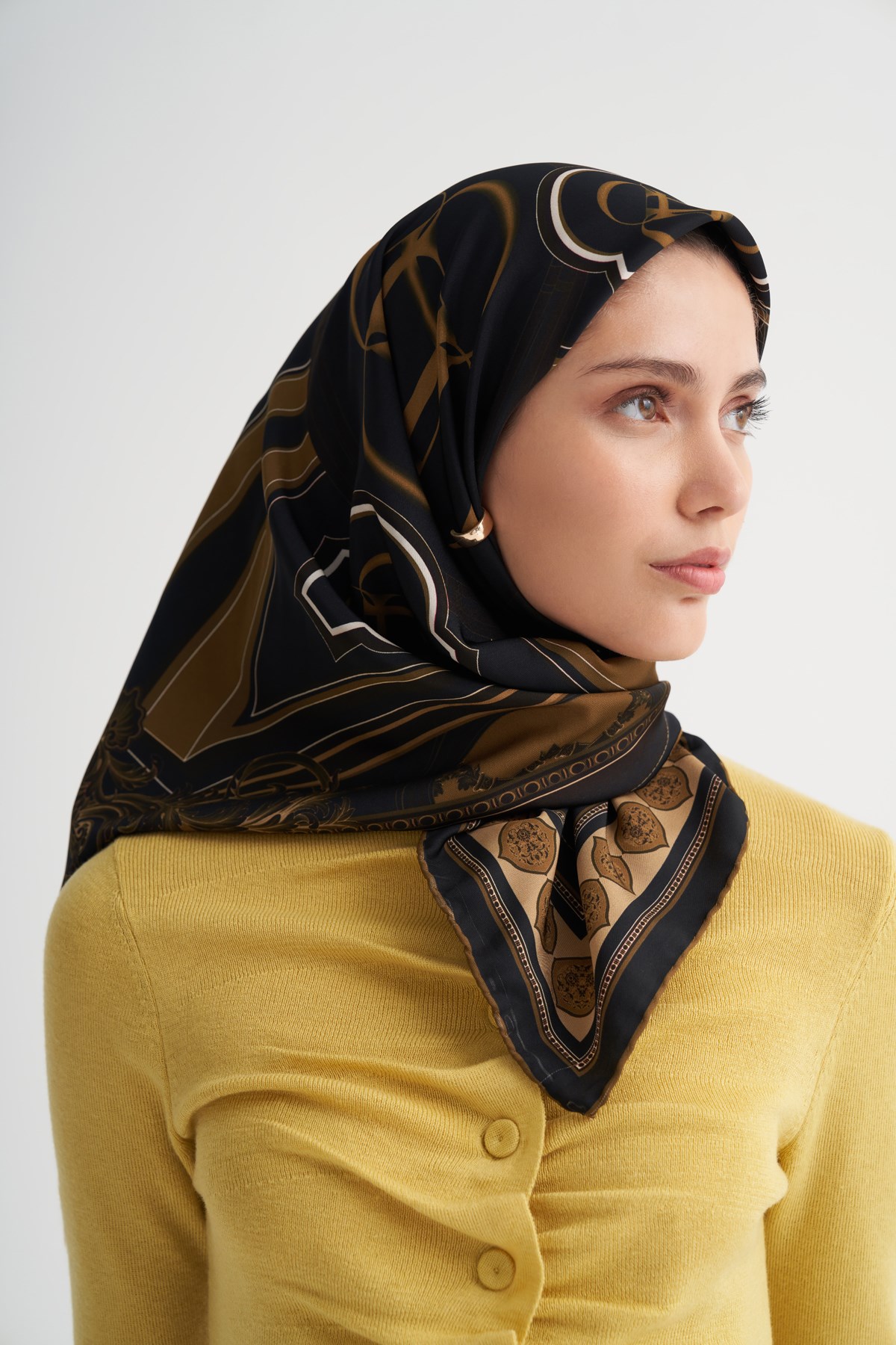 İmperial Siyah Twill Eşarp