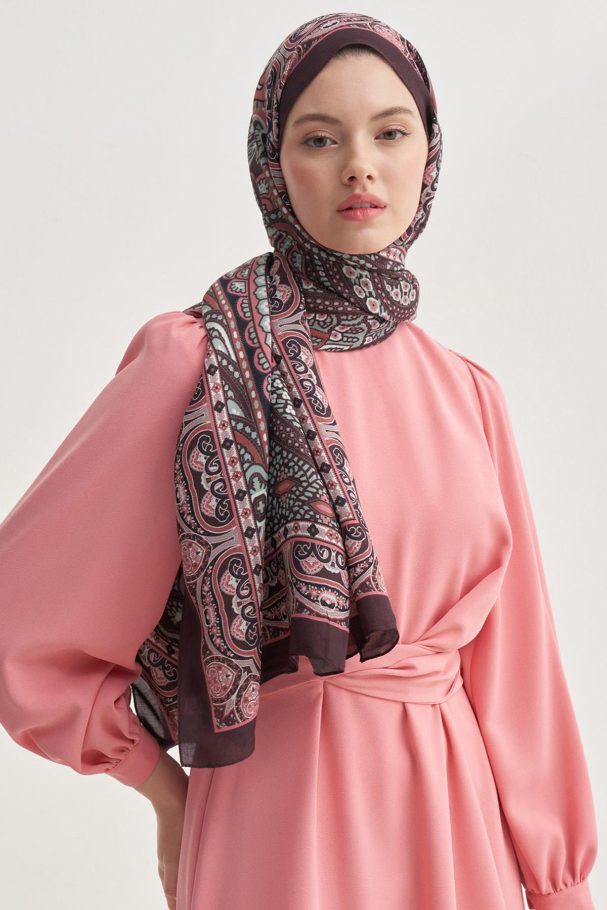 Olea Bordo Nilla Pamuklu Şal