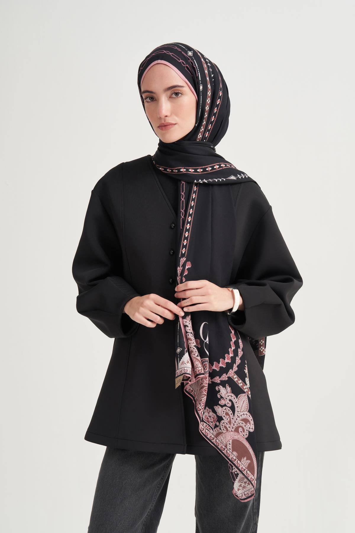 Saphira İncira Viskon Şal Soft Pembe