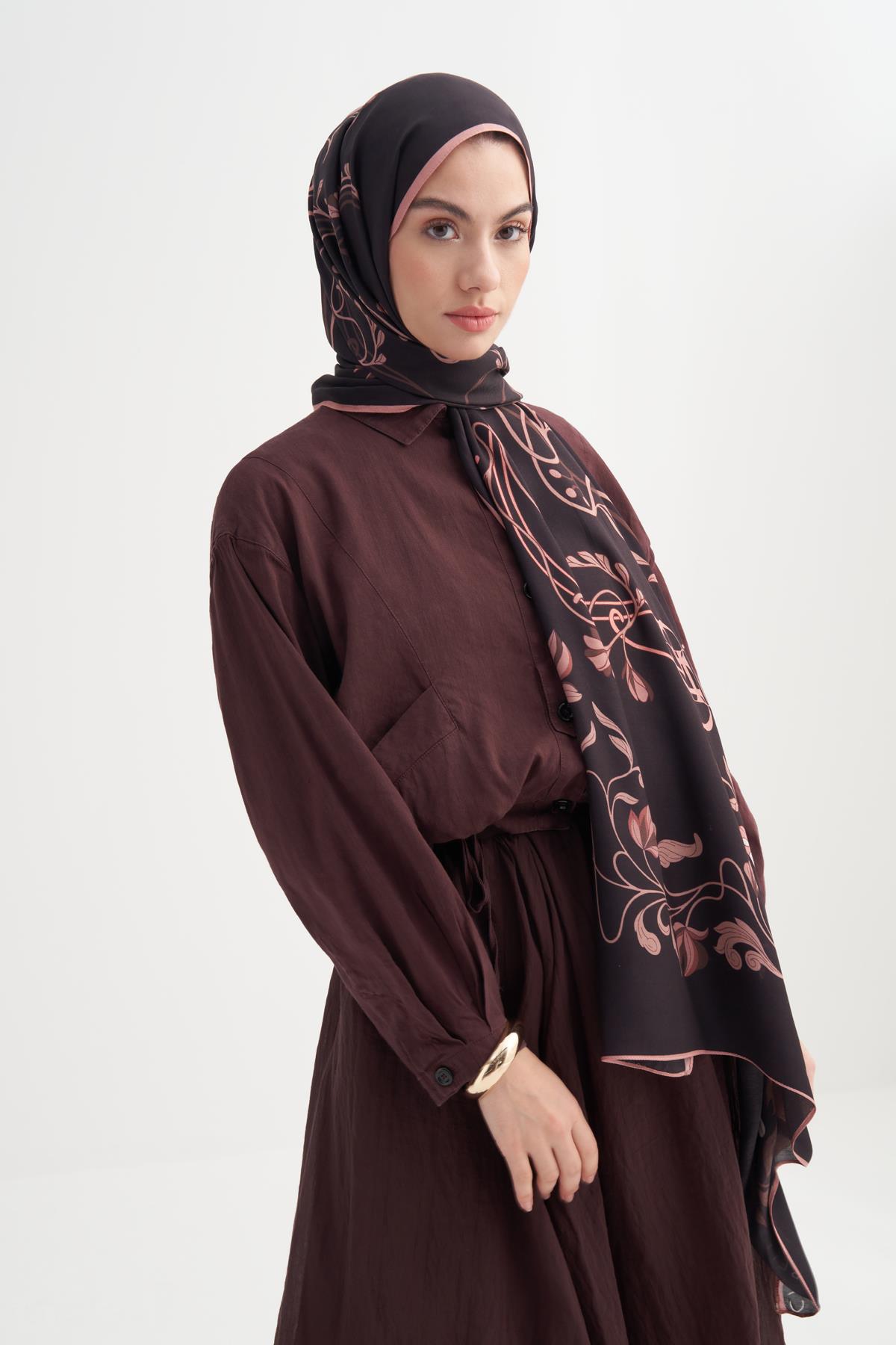 Selira İncira Viskon Şal Mürdüm