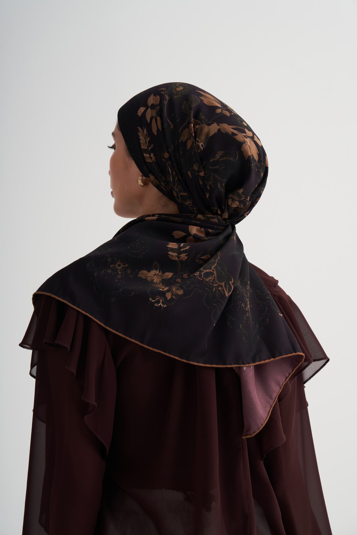 Lumea Mürdüm Twill Eşarp