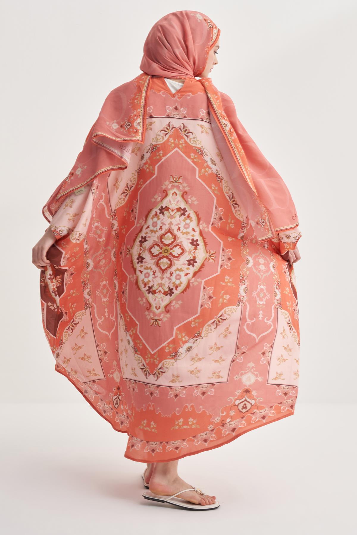 Maknesa Mercan Floş Kaftan