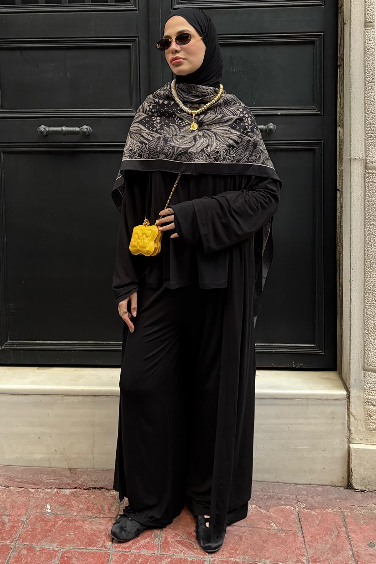 Micro Modal Abaya Siyah