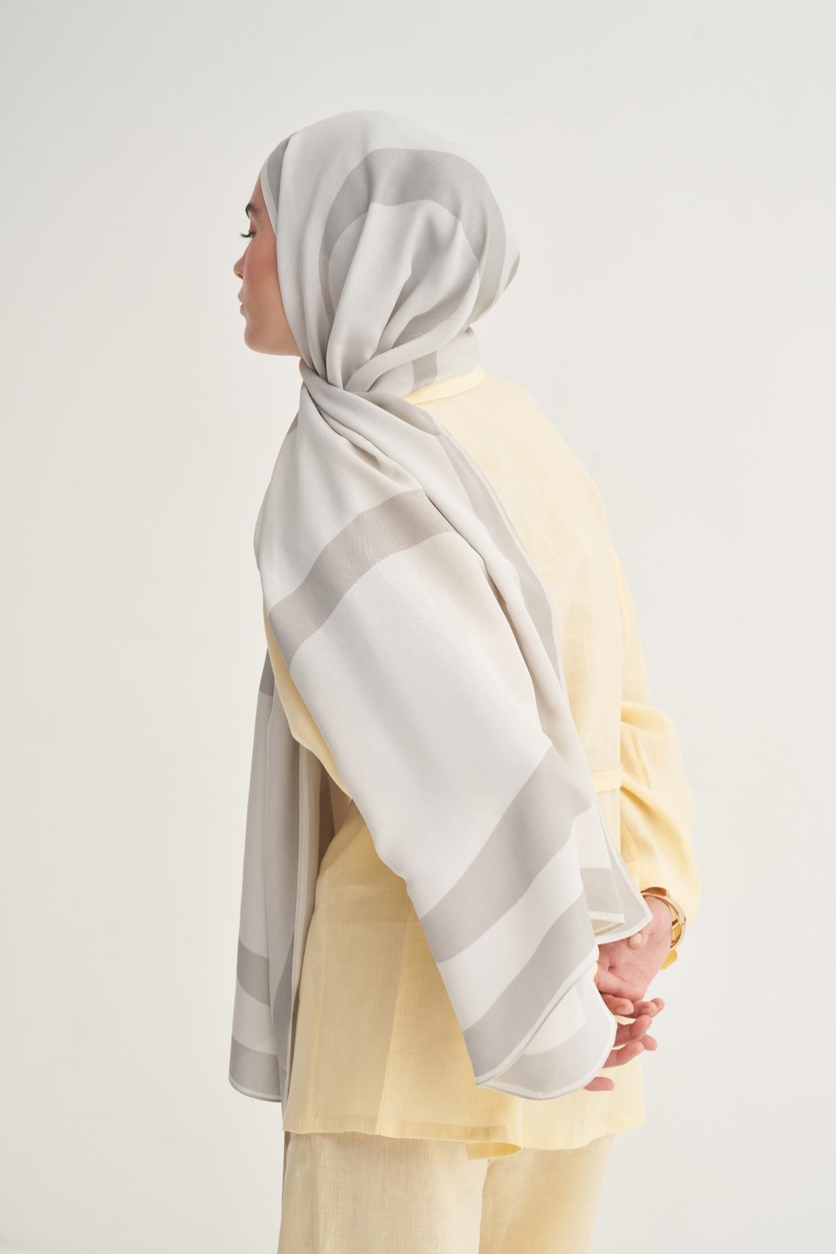 Linea Monogram Floş Şal Gri