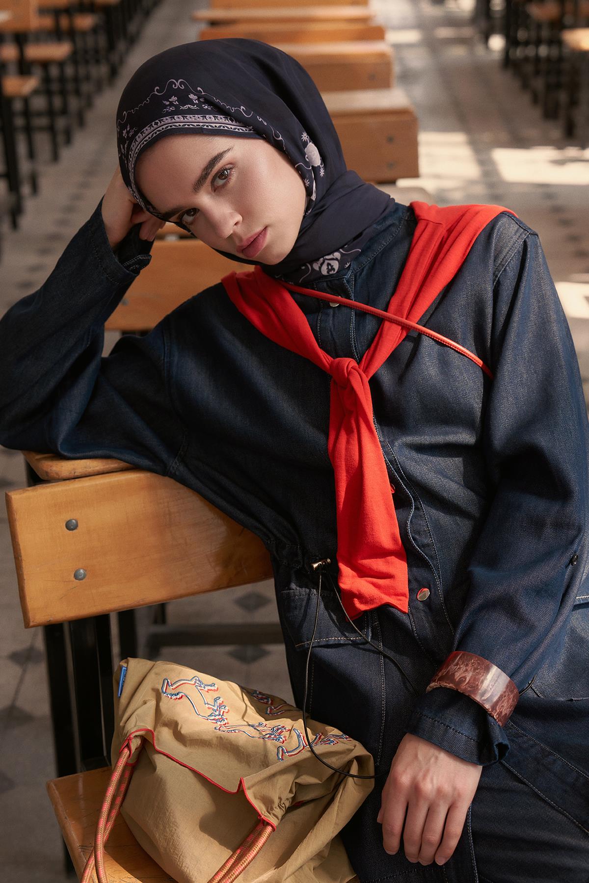 Gwen Tensel Denim Ceket Koyu Mavi