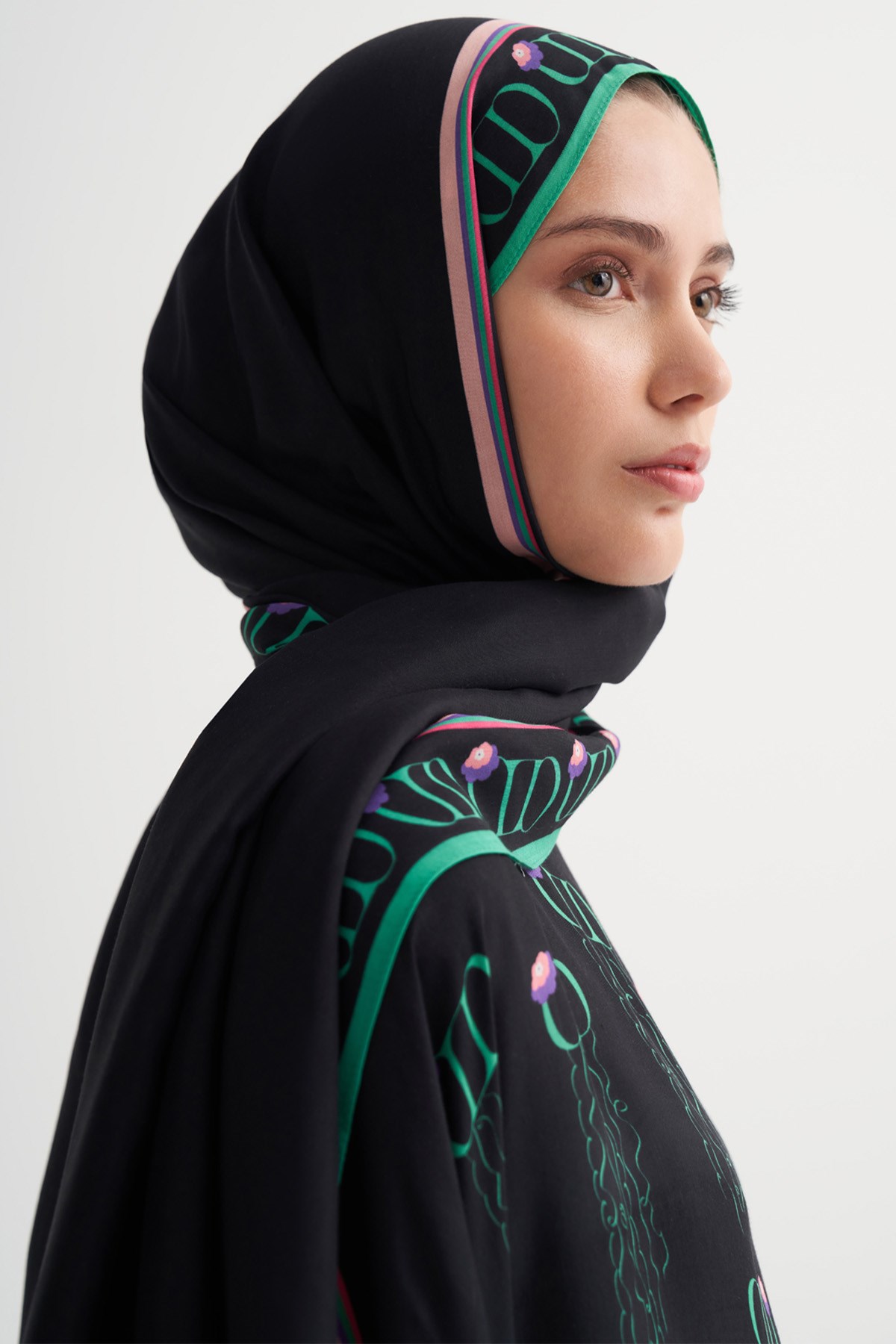 Elara Floş Şal Siyah