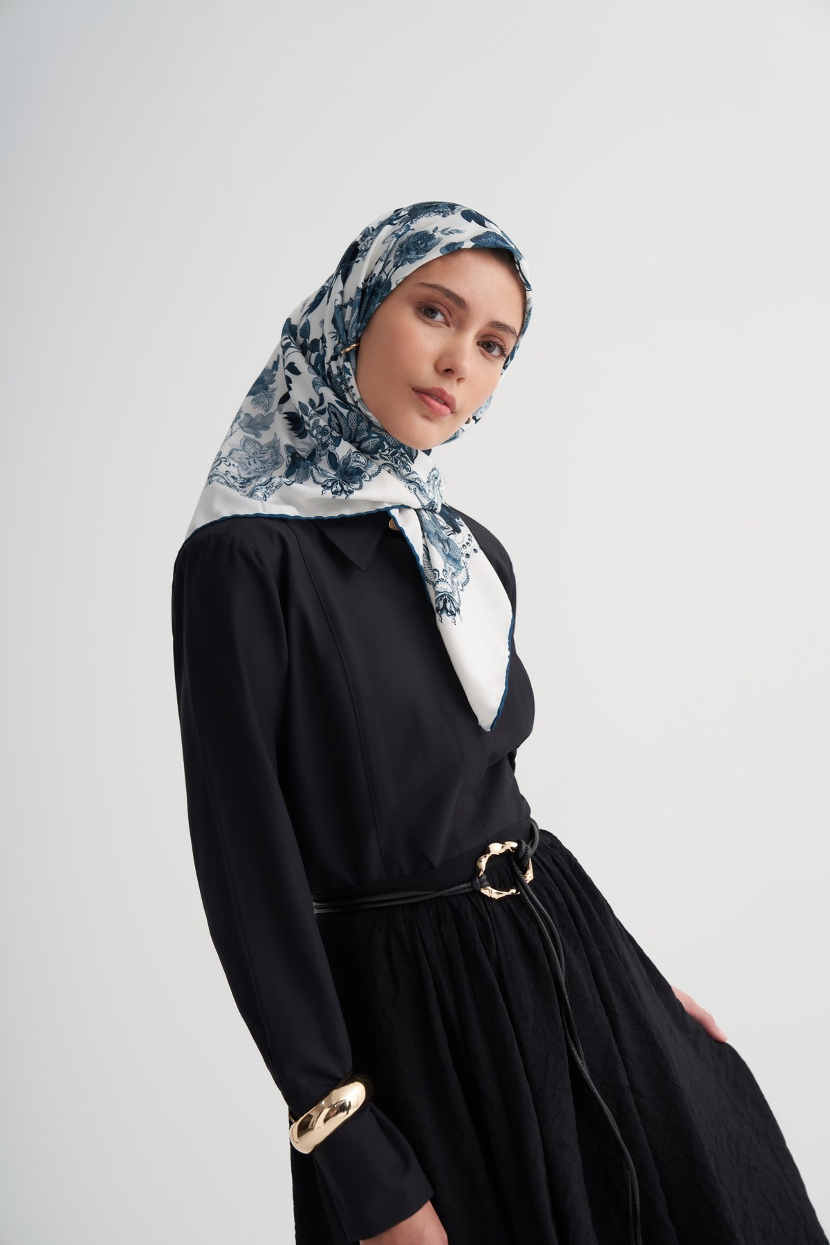 Lumea Mavi Twill Eşarp