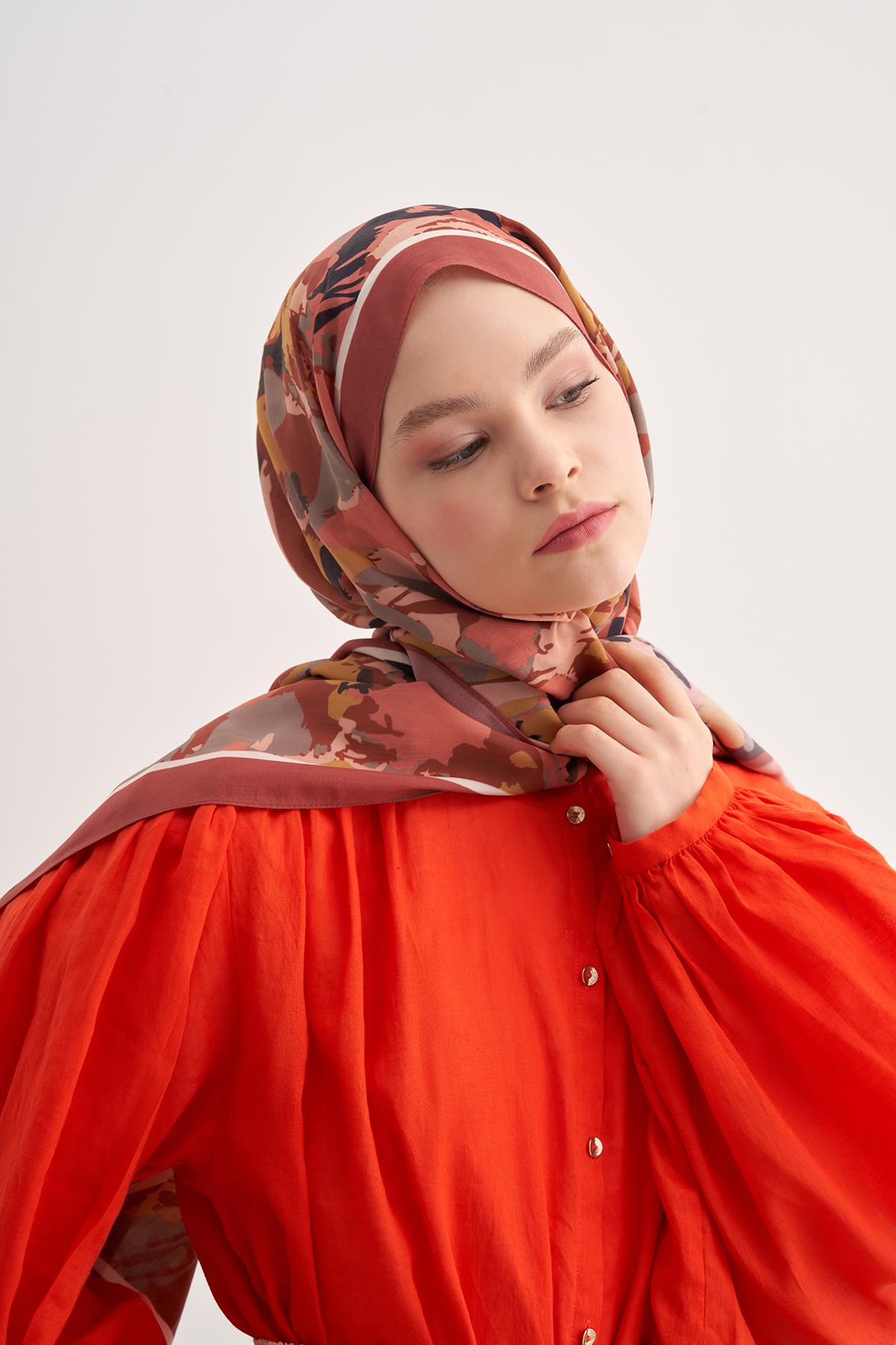 Brush Gül Kurusu Vela Floş Şal