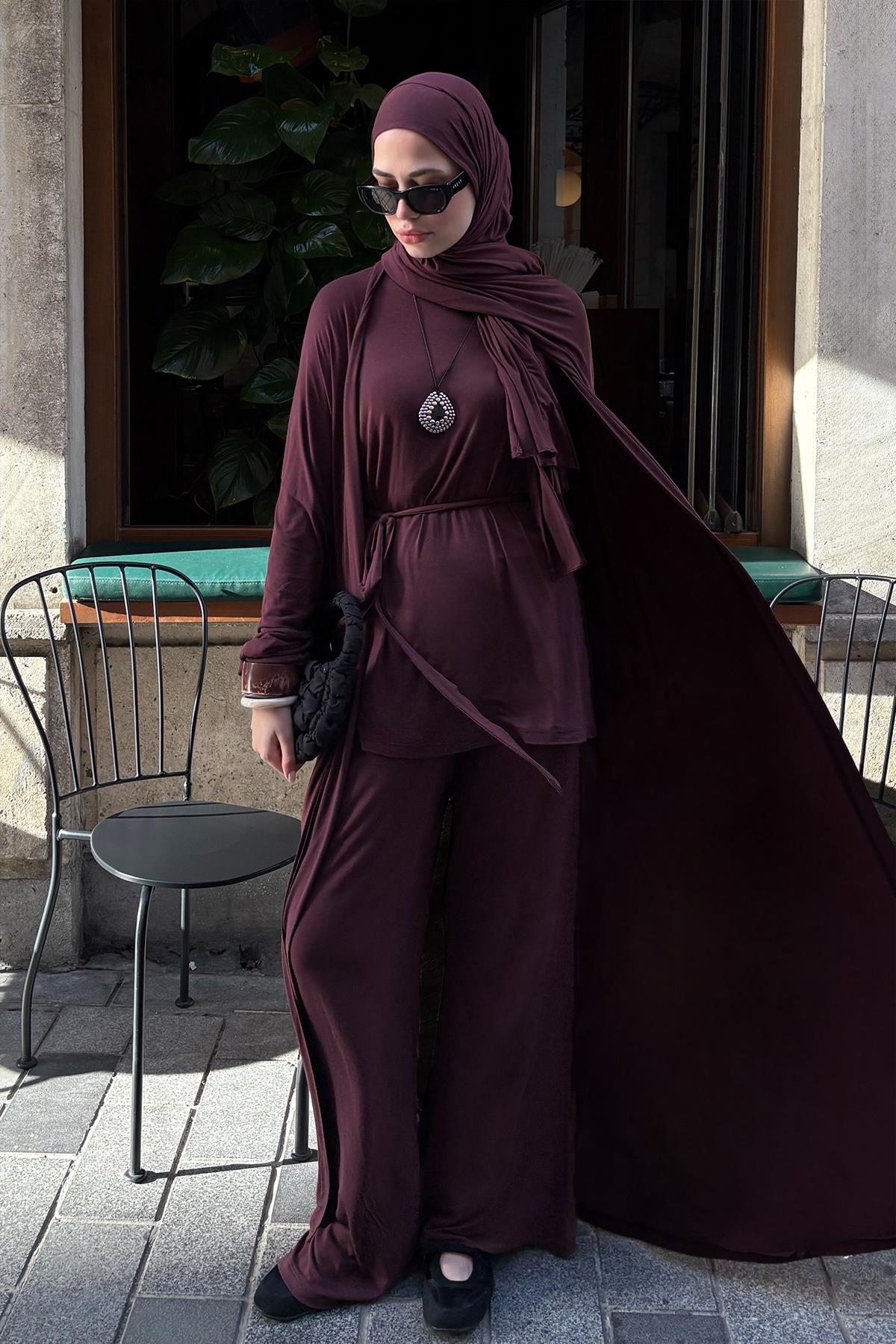 Micro Modal Abaya Mürdüm
