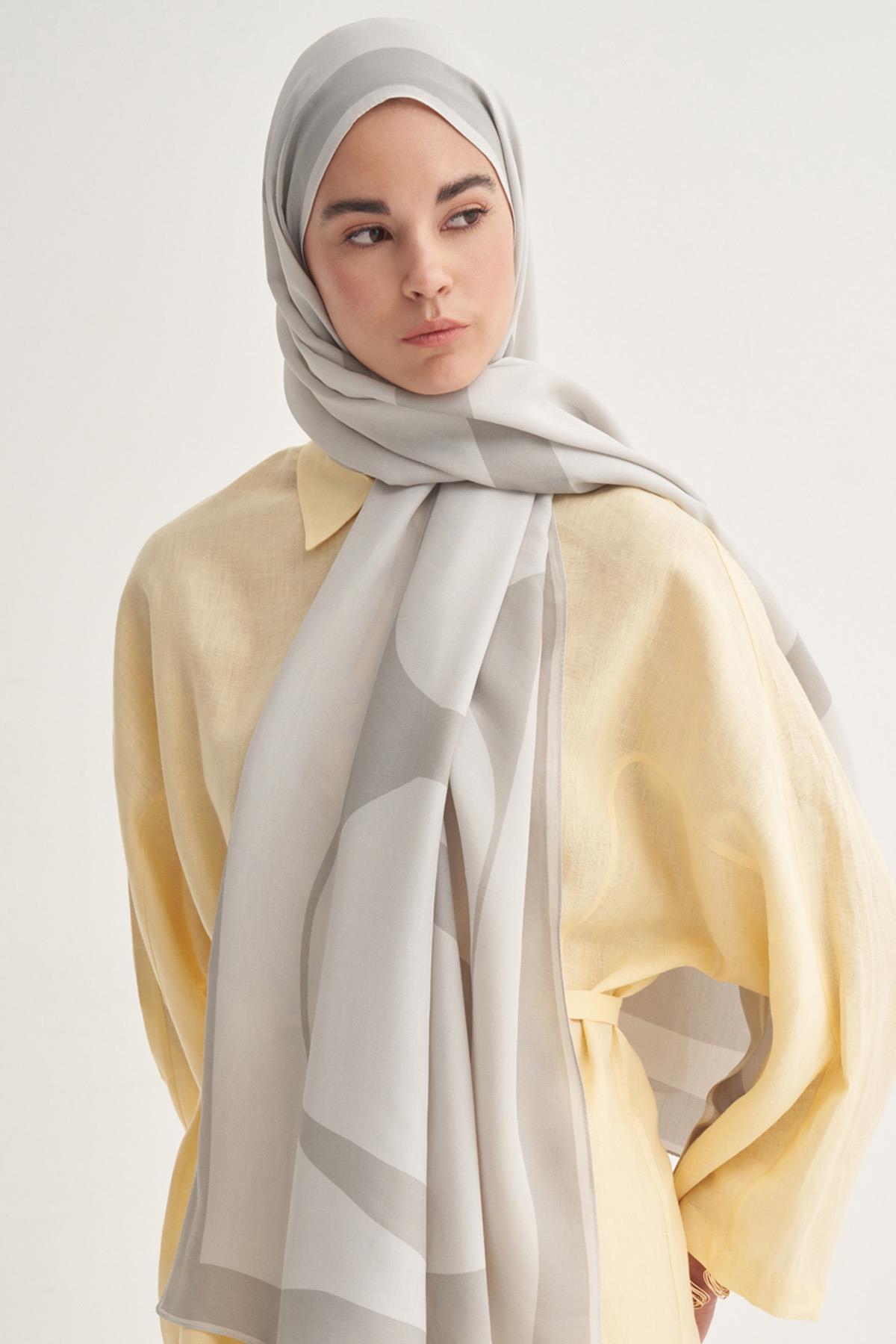 Linea Monogram Floş Şal Gri