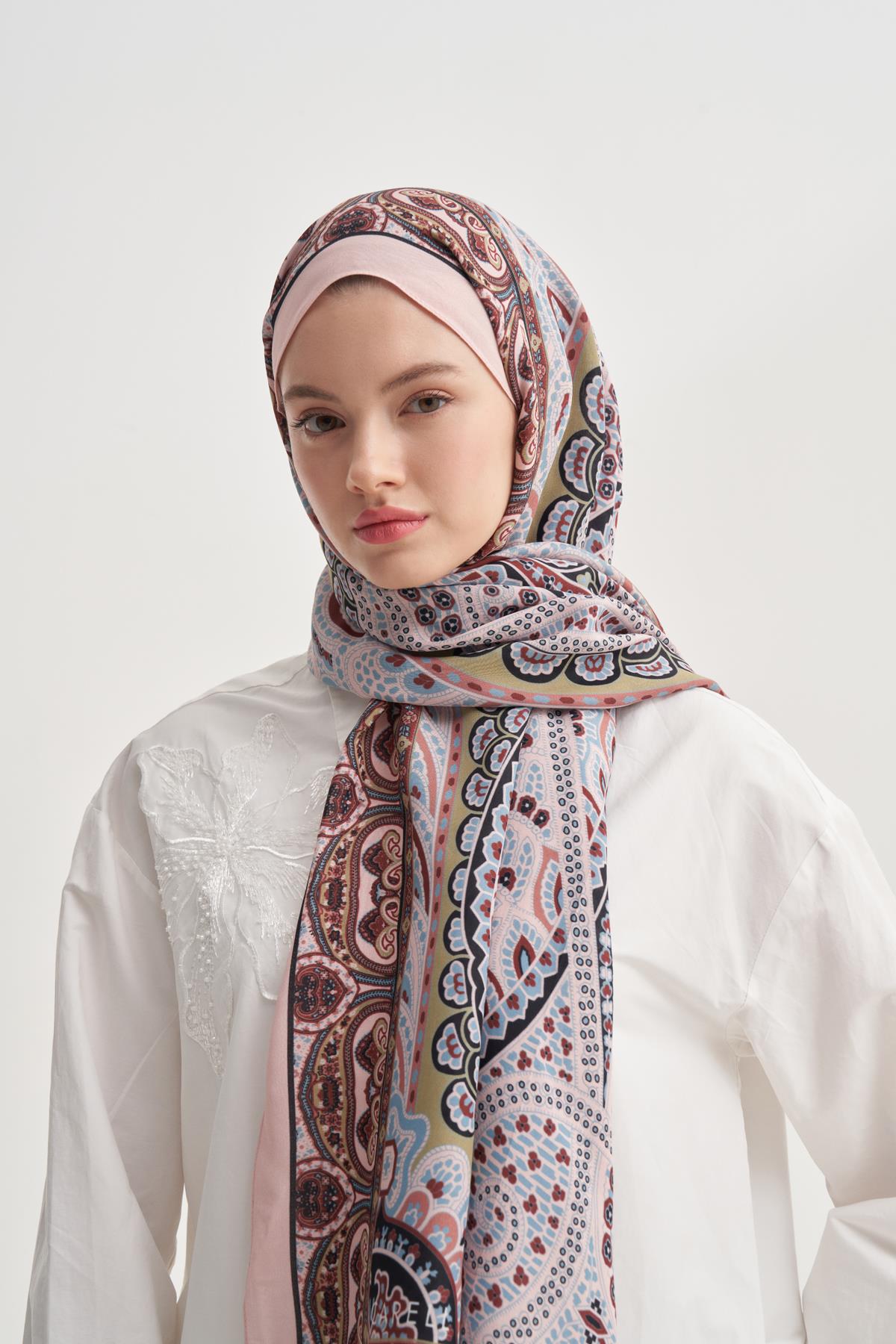 Olea Pudra Nilla Pamuklu Şal