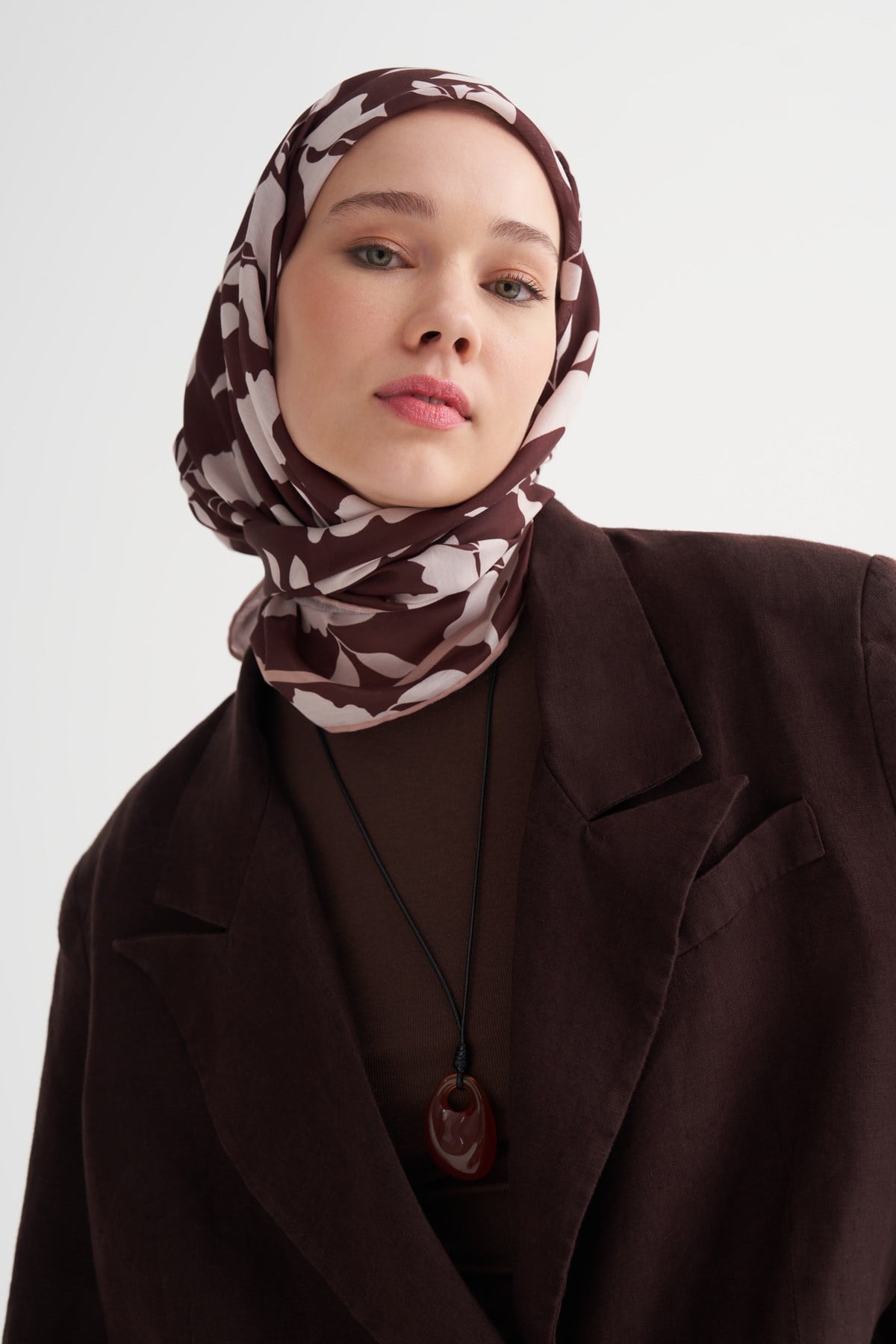 Rosena Soft Eşarp Kahverengi