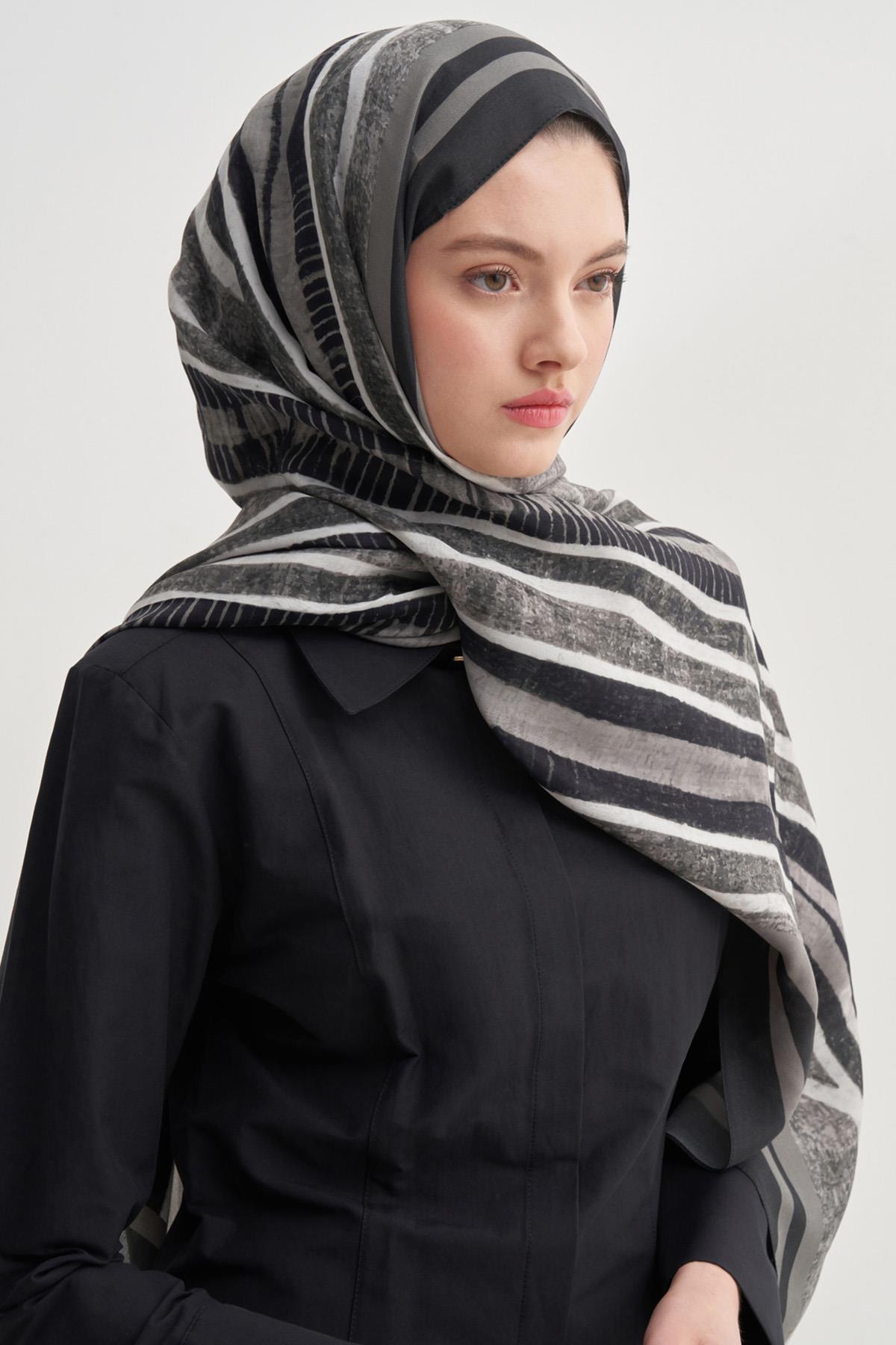 Arden Vela Floş Şal Gri