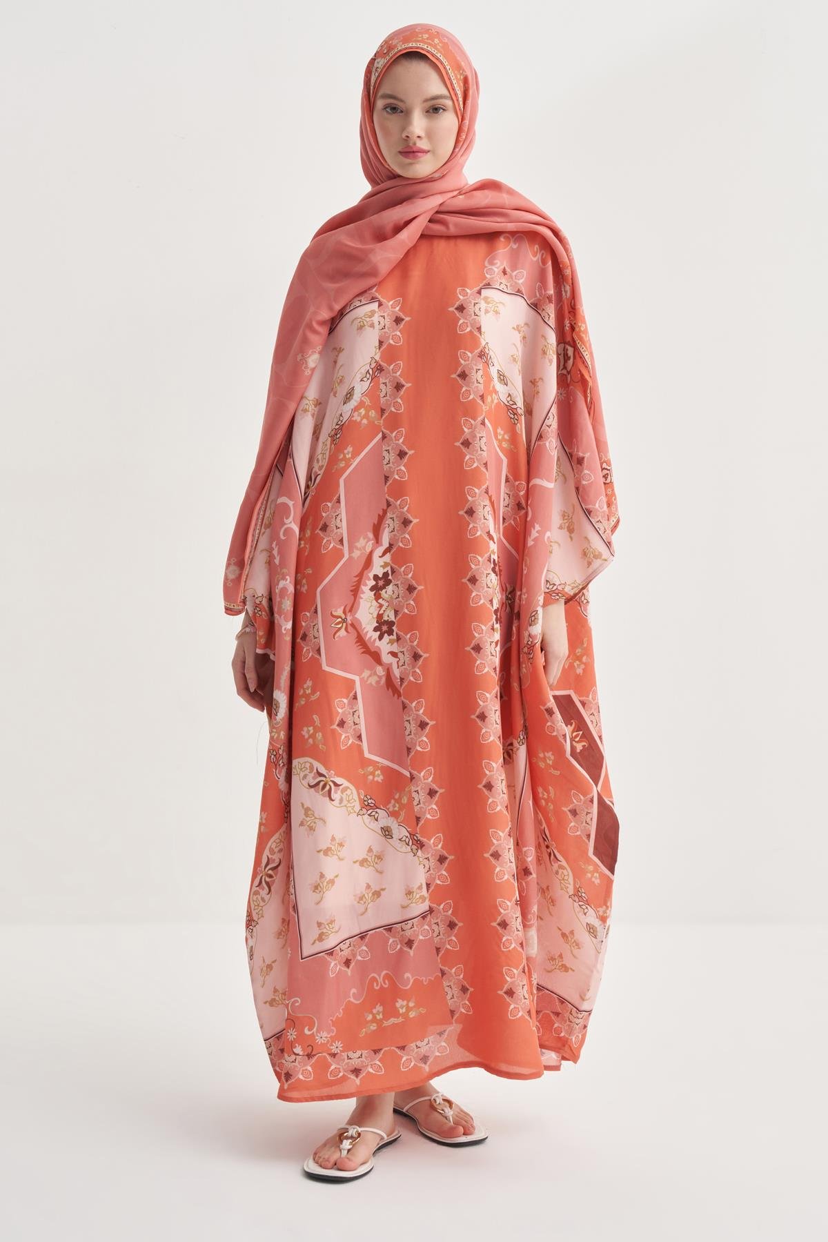 Maknesa Mercan Floş Kaftan