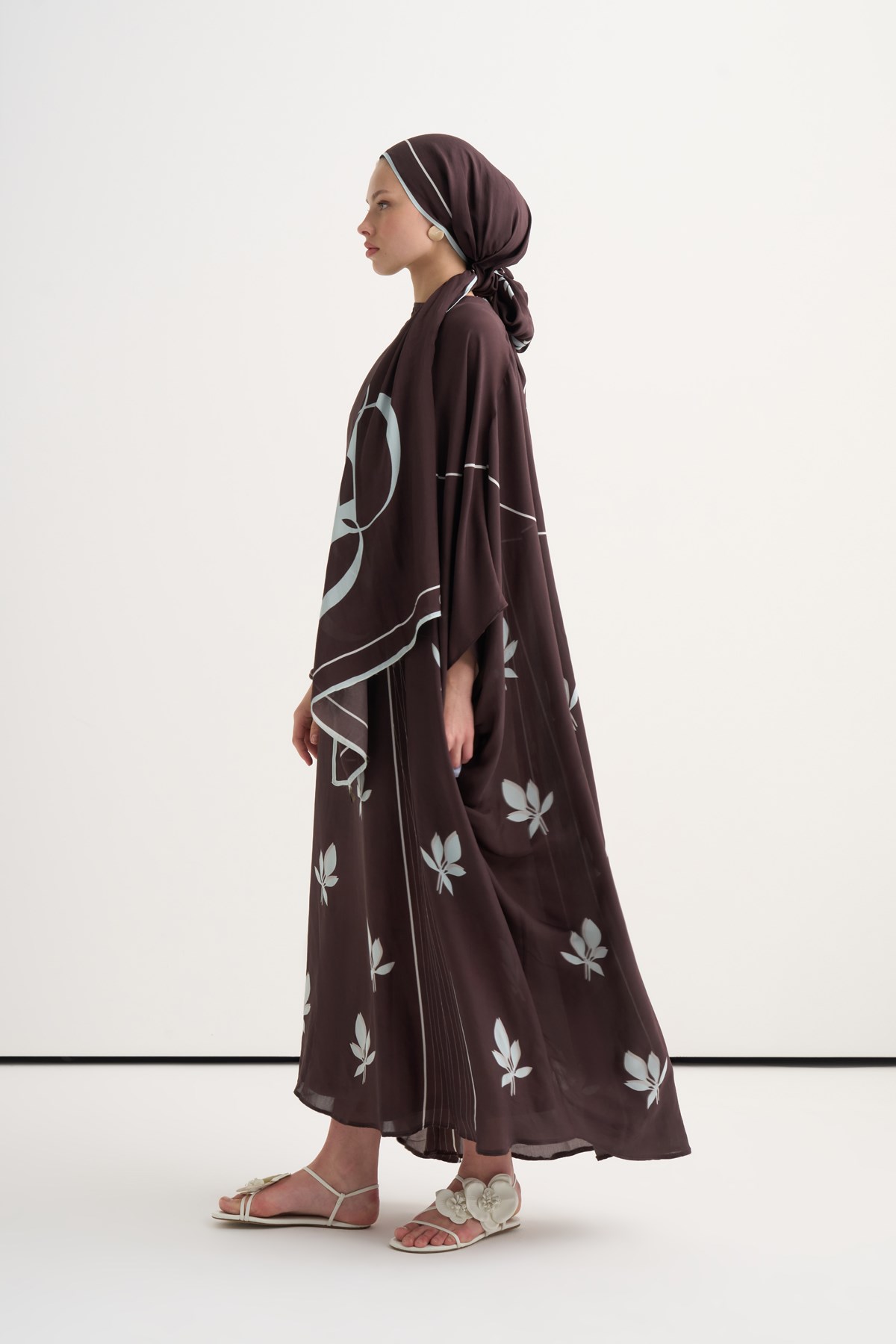 Colesse Floş Kaftan Kahve