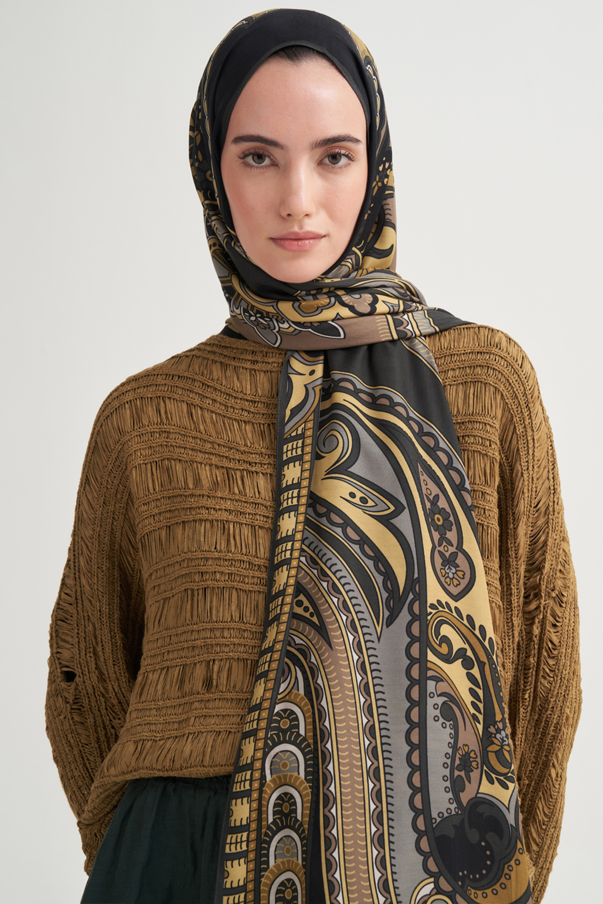 Lavina İncira Viskon Şal Gold