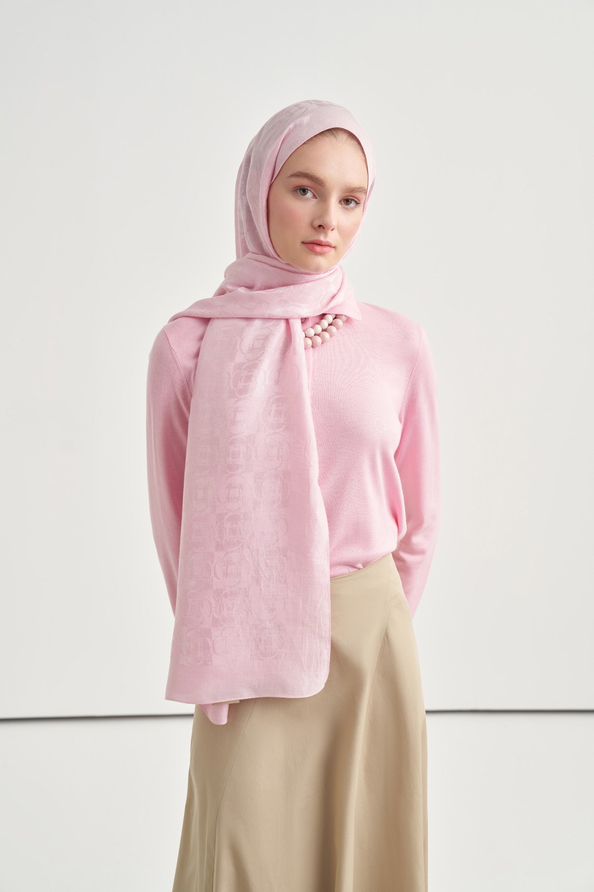 Noire Desen Liora Pamuk Şal Şeker Pembe