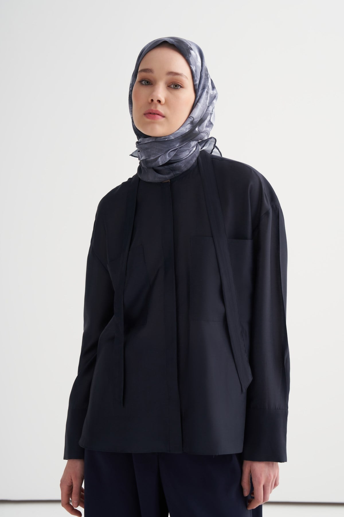 Bloomia Soft Eşarp Gri