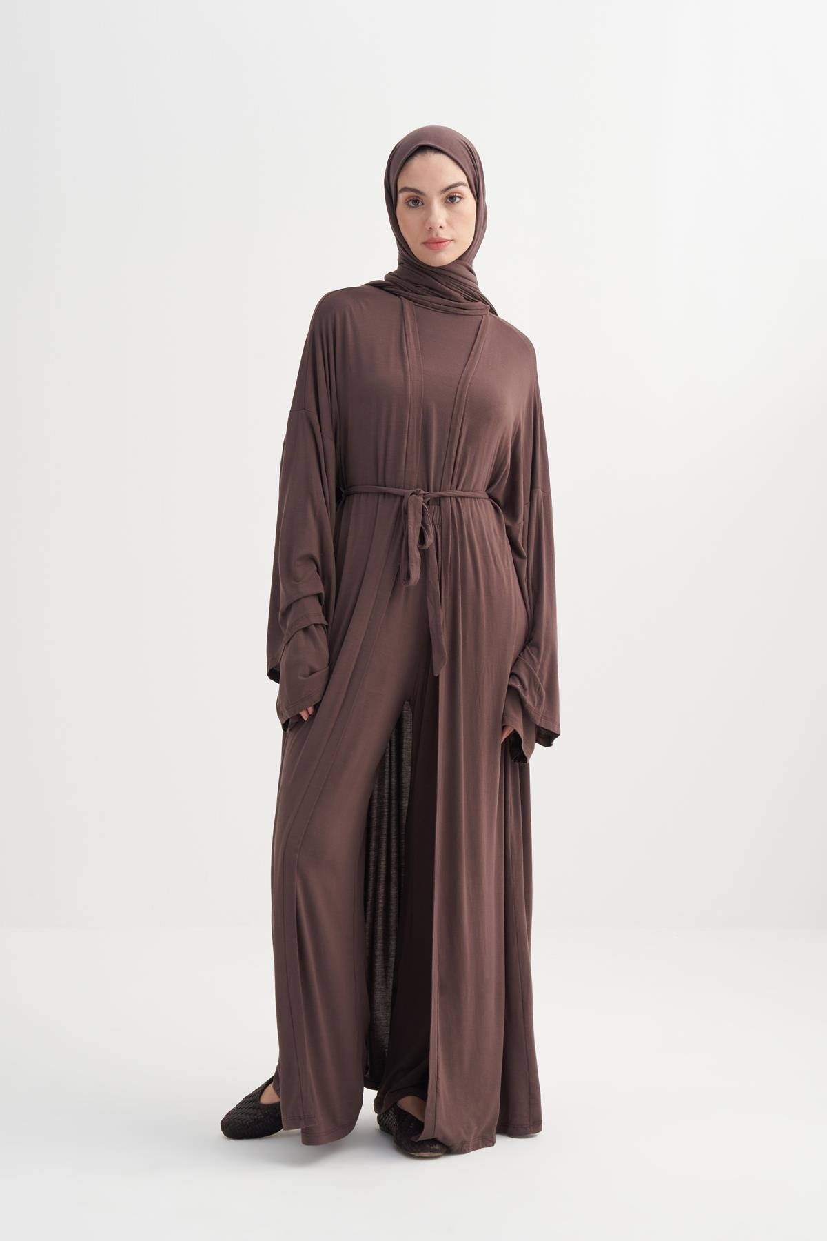 Micro Modal Abaya Kahve