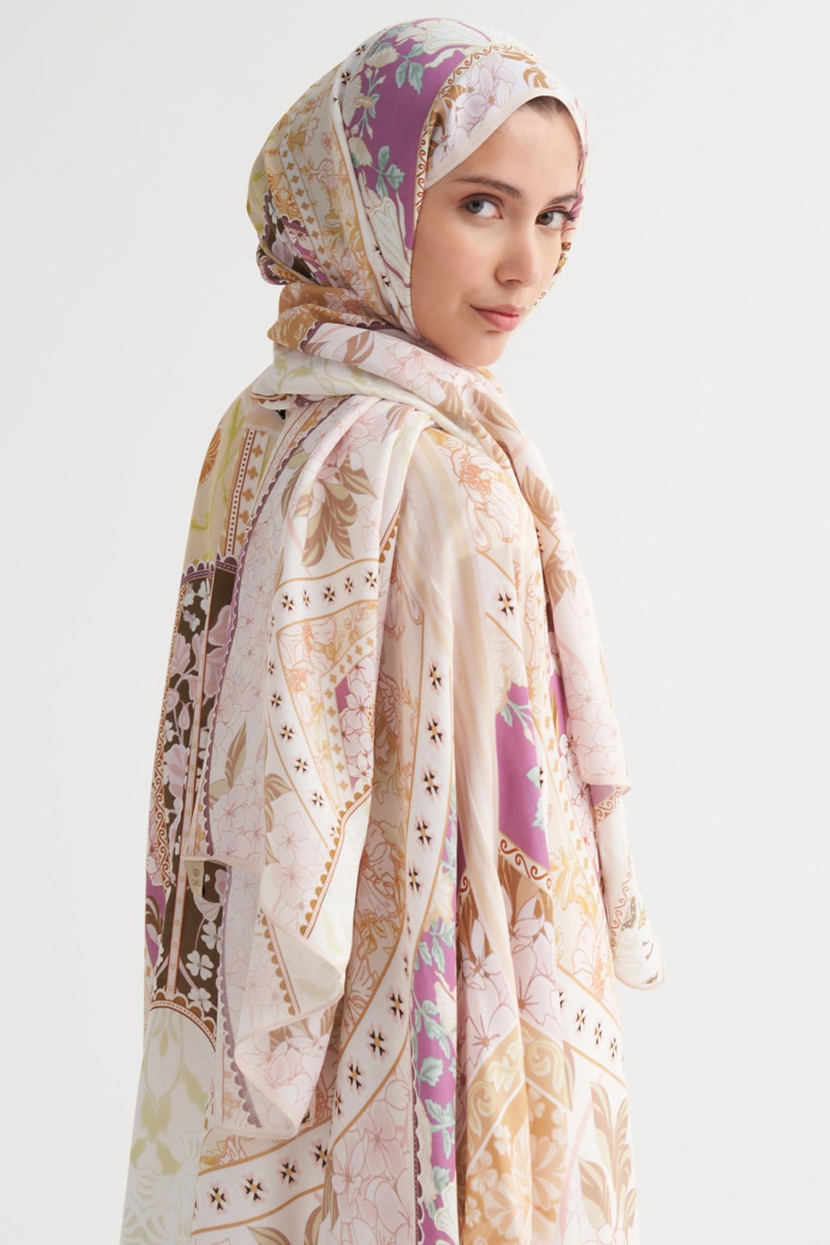 Patchwork Floş Şal Bej
