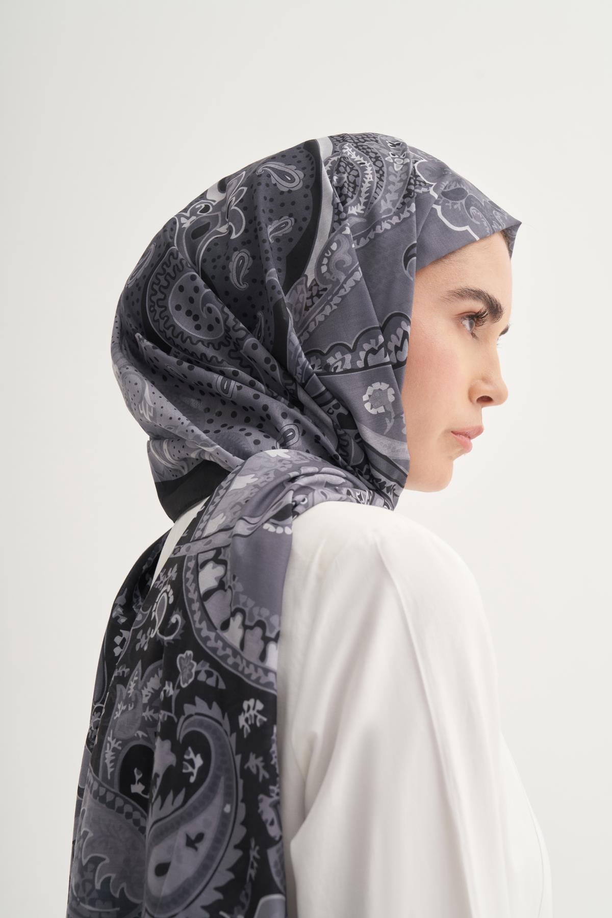 Liora Gri Nilla Pamuklu Şal