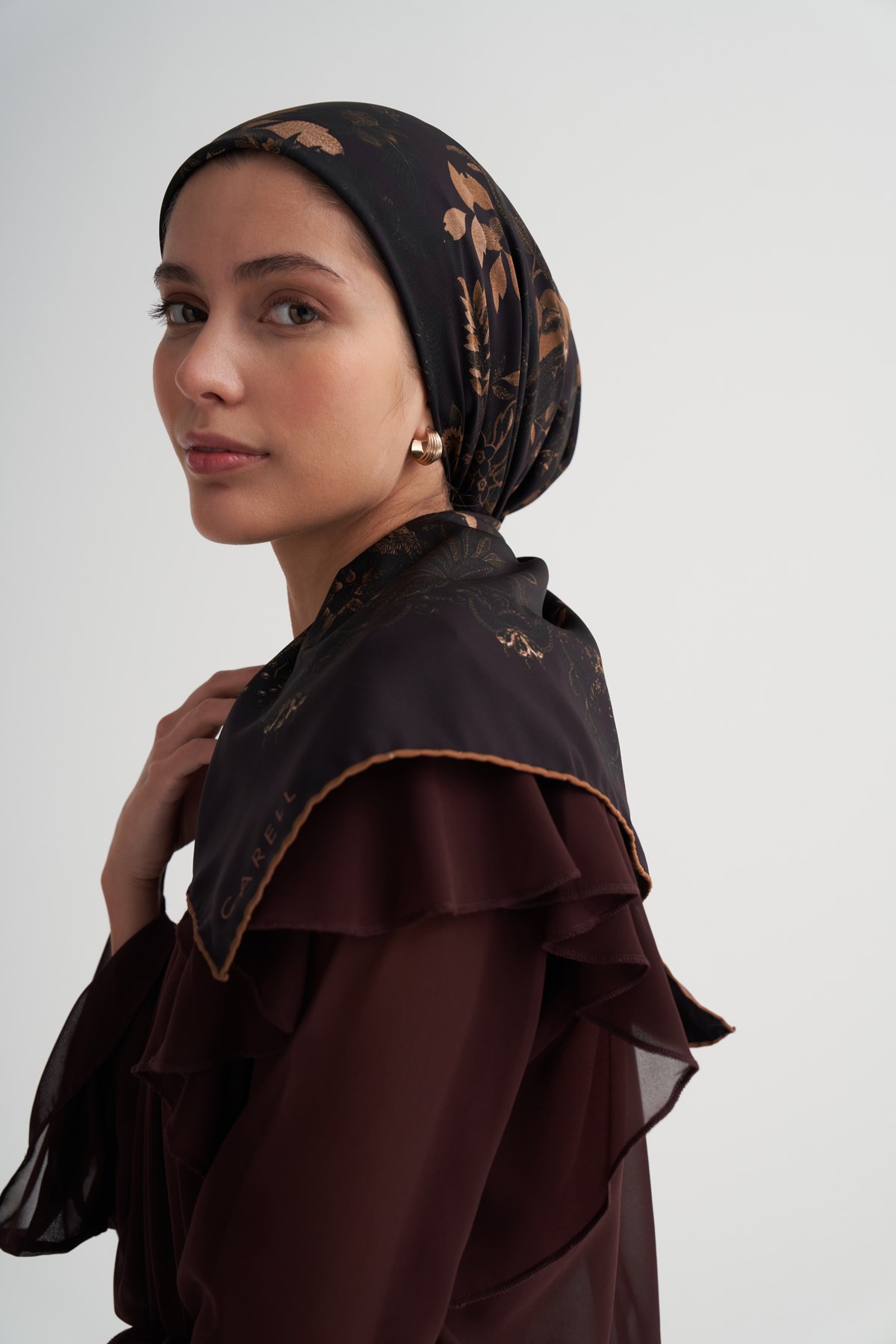 Lumea Mürdüm Twill Eşarp