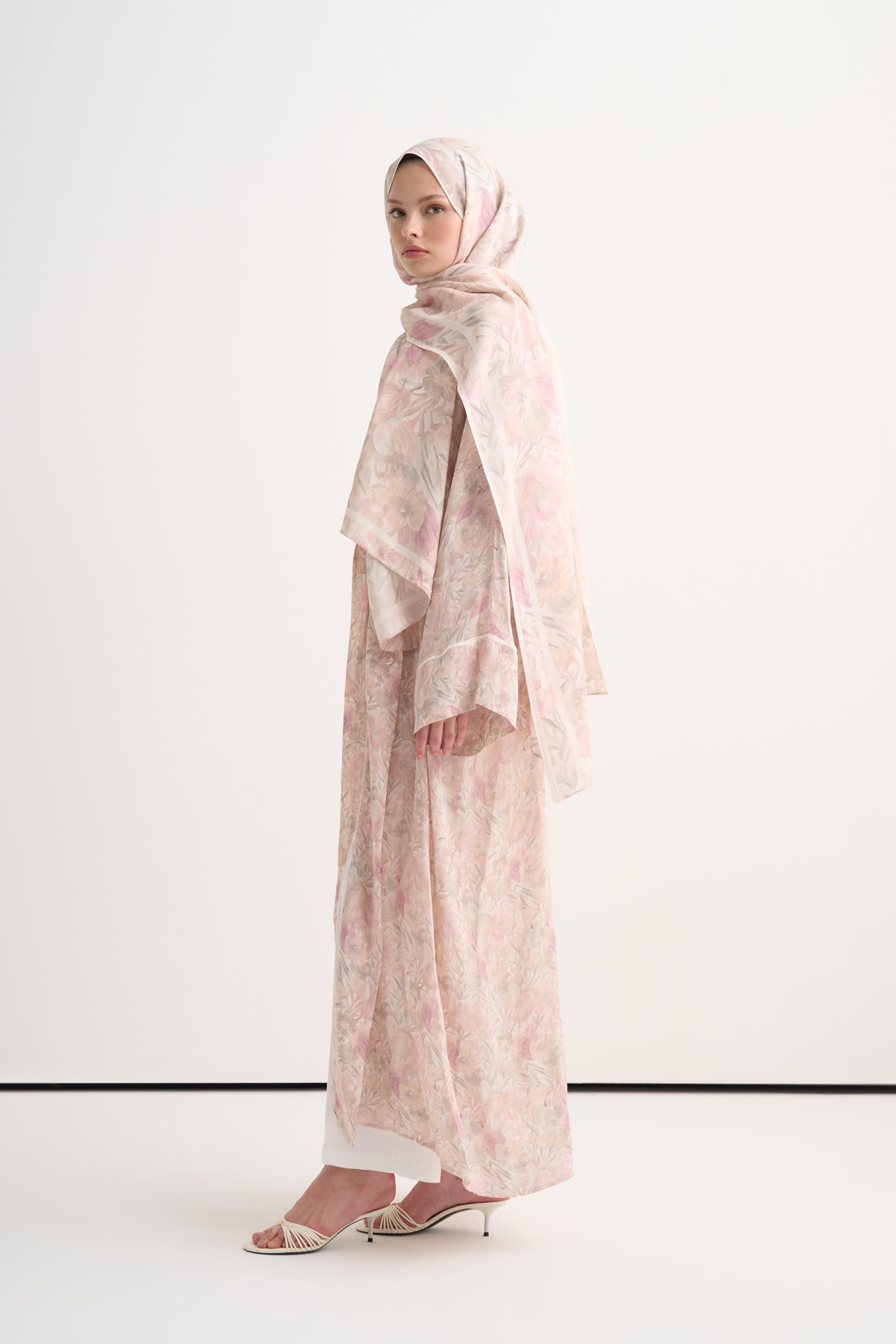 Rosin Floş Abaya Pembe