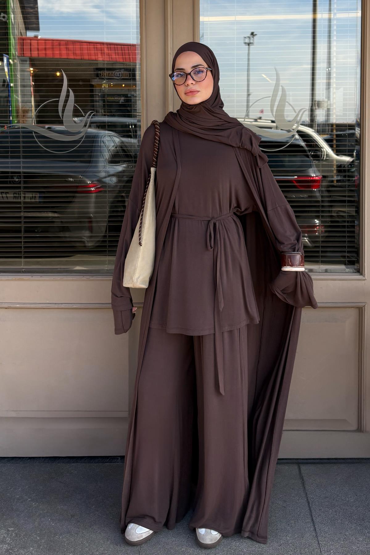 Micro Modal Abaya Kahve