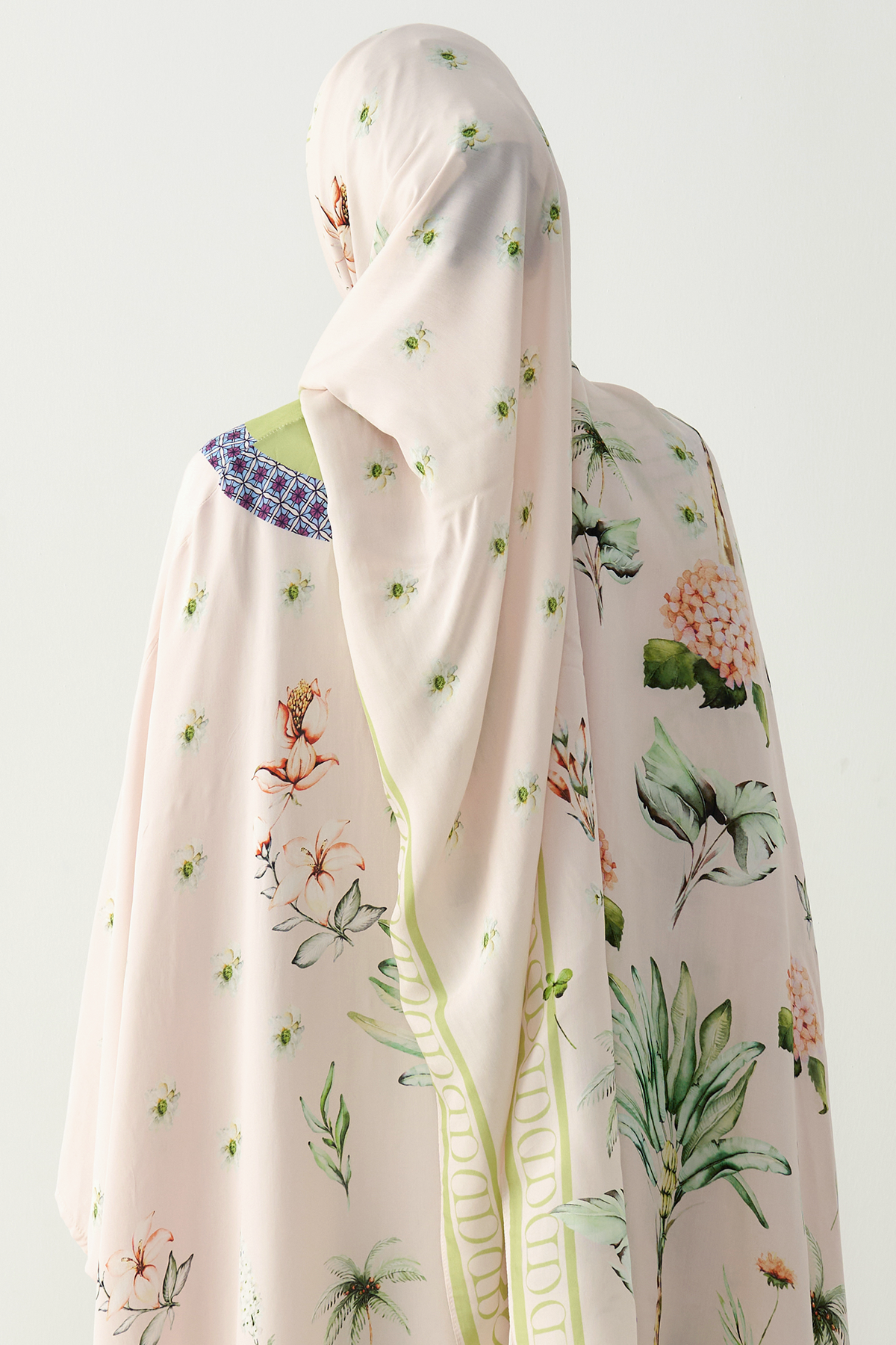 Lunara Monogram Floş Şal Pudra