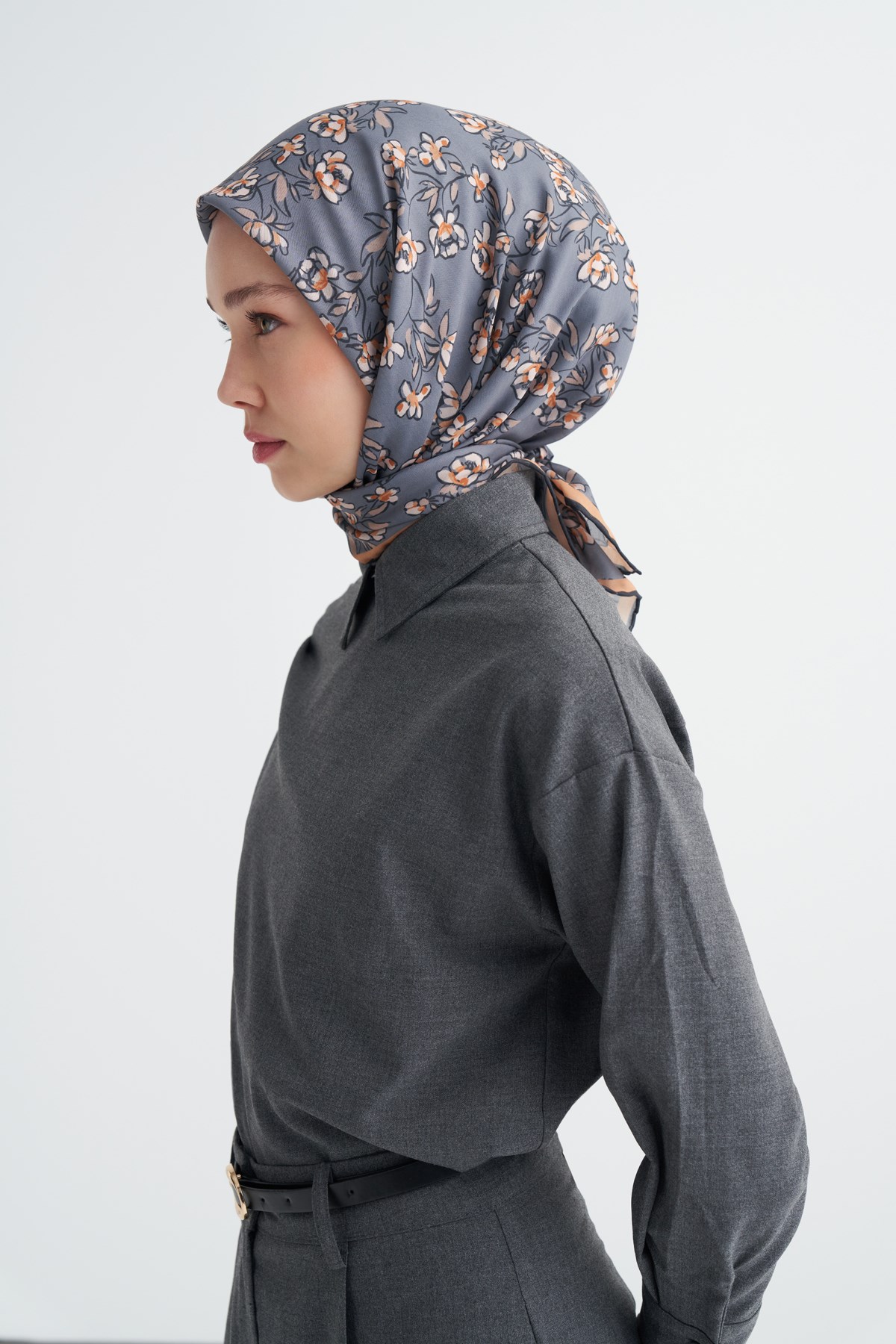 Florina Soft Eşarp Gri