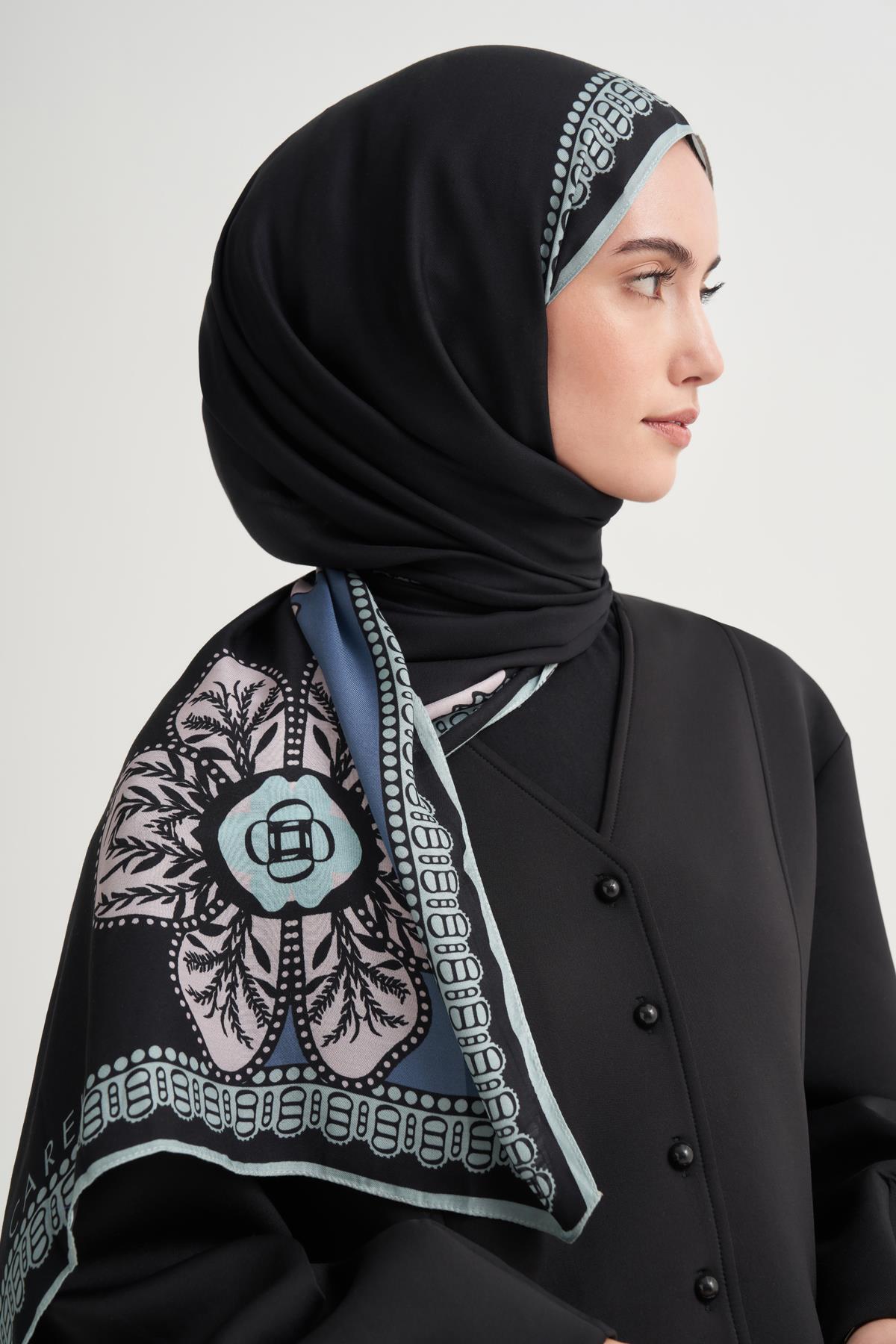 Liva İncira Viskon Şal Soft Mavi