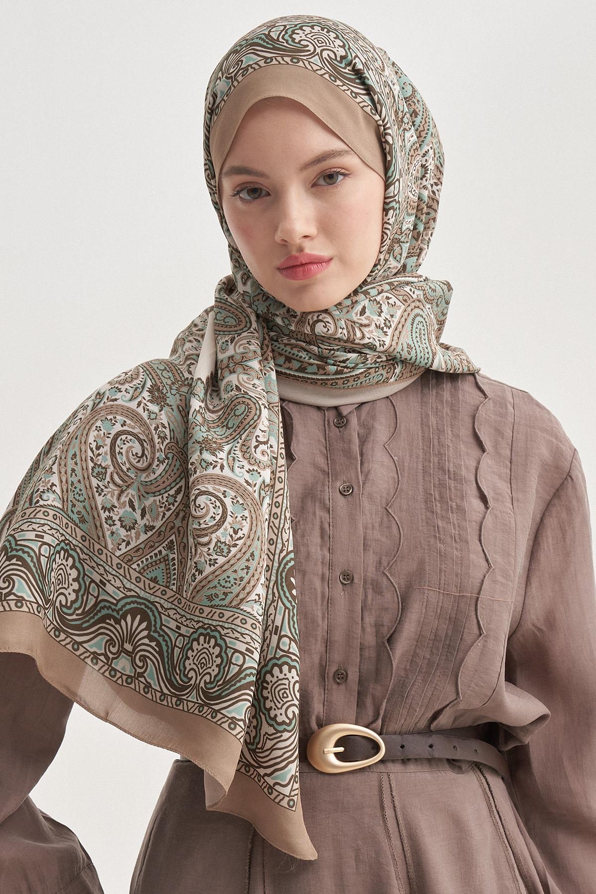 Ravena Krem Nilla Pamuklu Şal