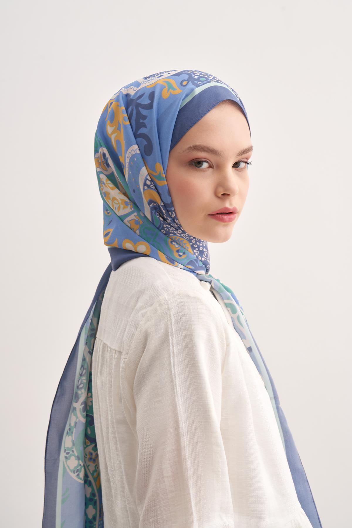 Lune Lila Vela Floş Şal