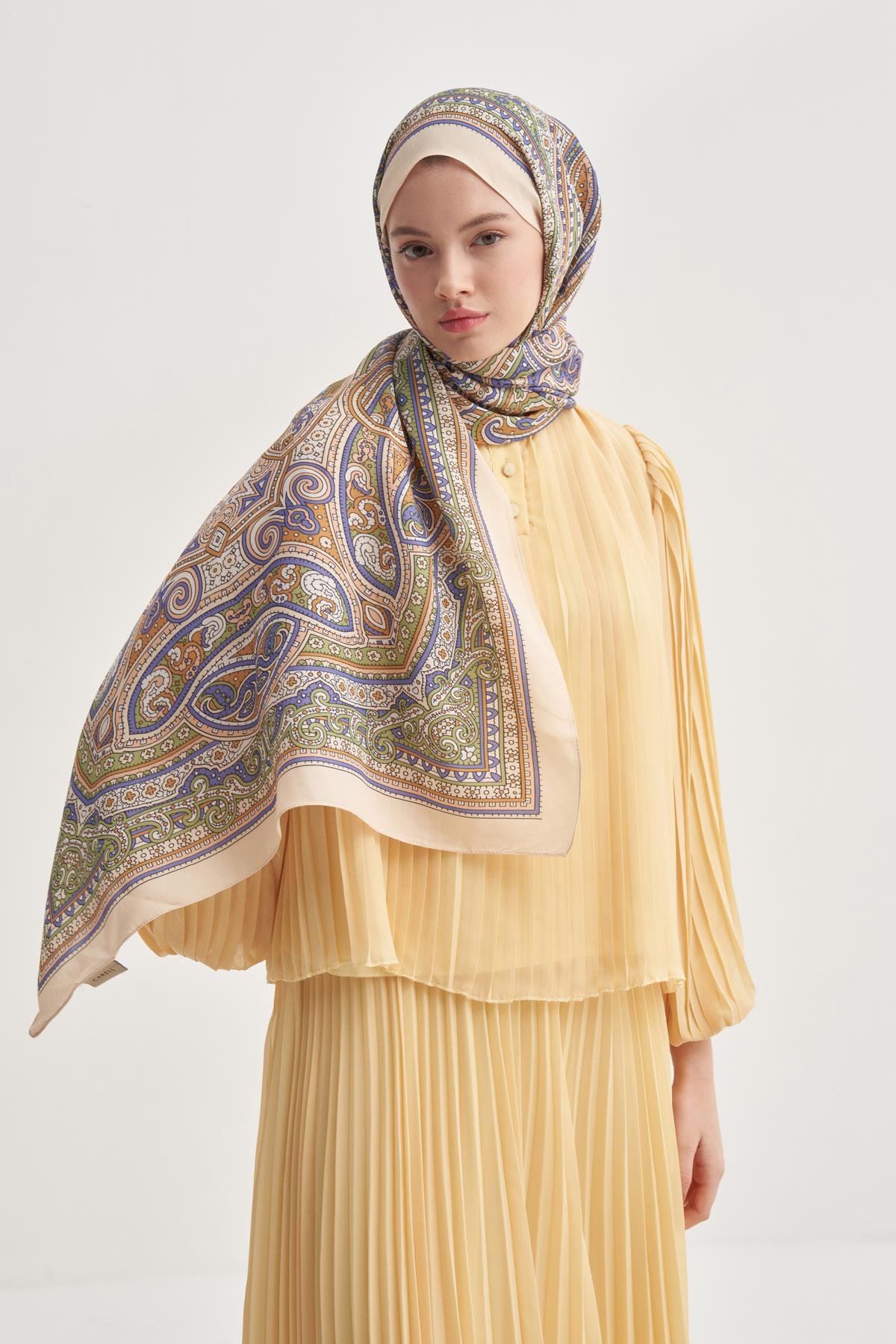 Sienna Limon Nilla Pamuklu Şal