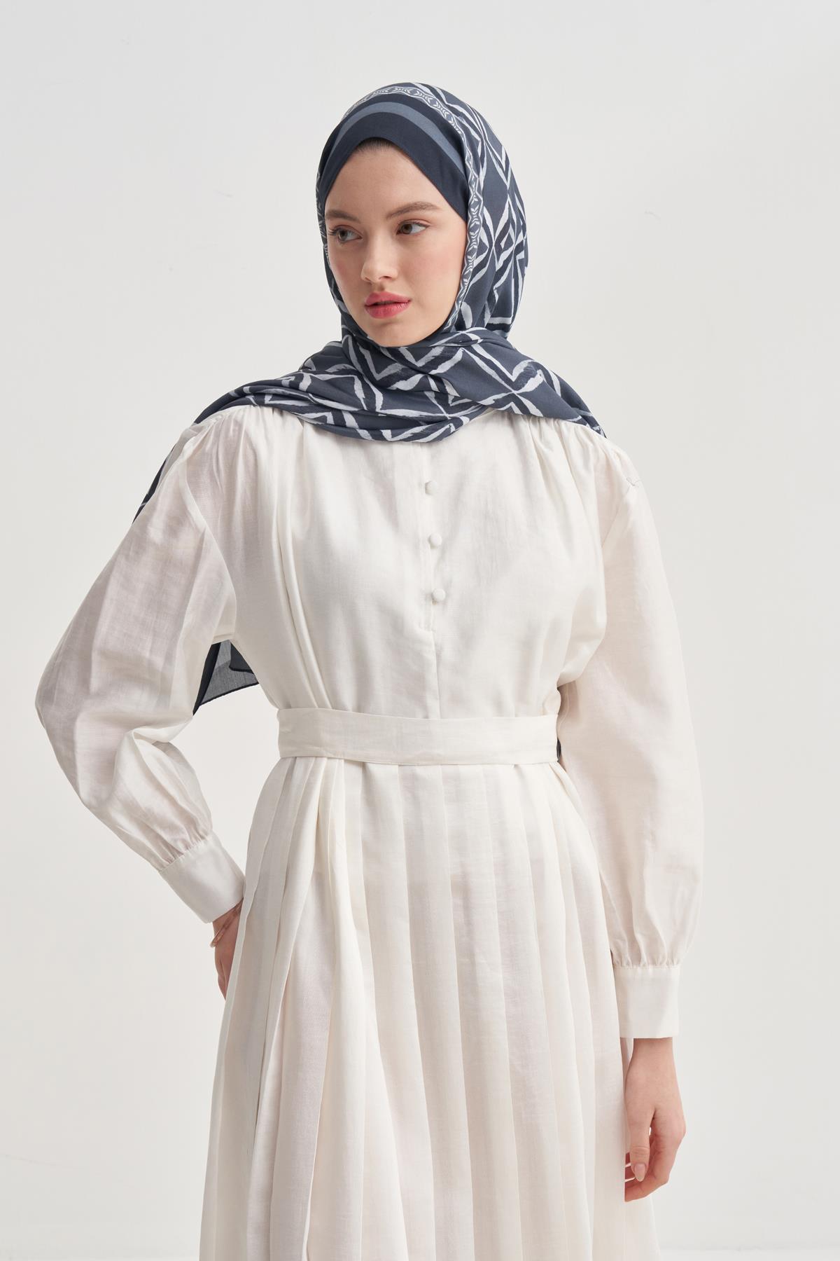 Velora Vela Floş Şal Lacivert