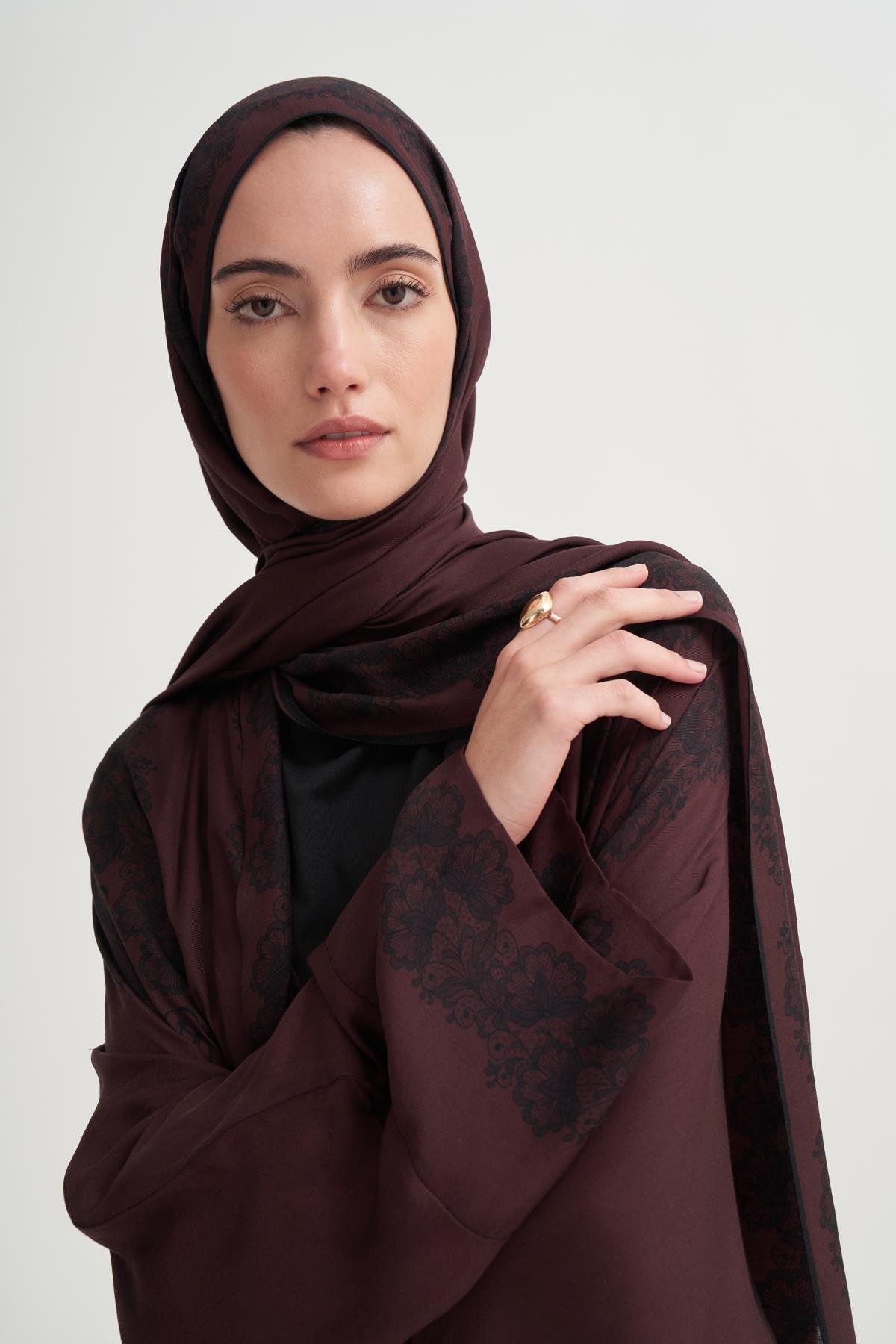 Viora İncira Viskon Şal Mürdüm