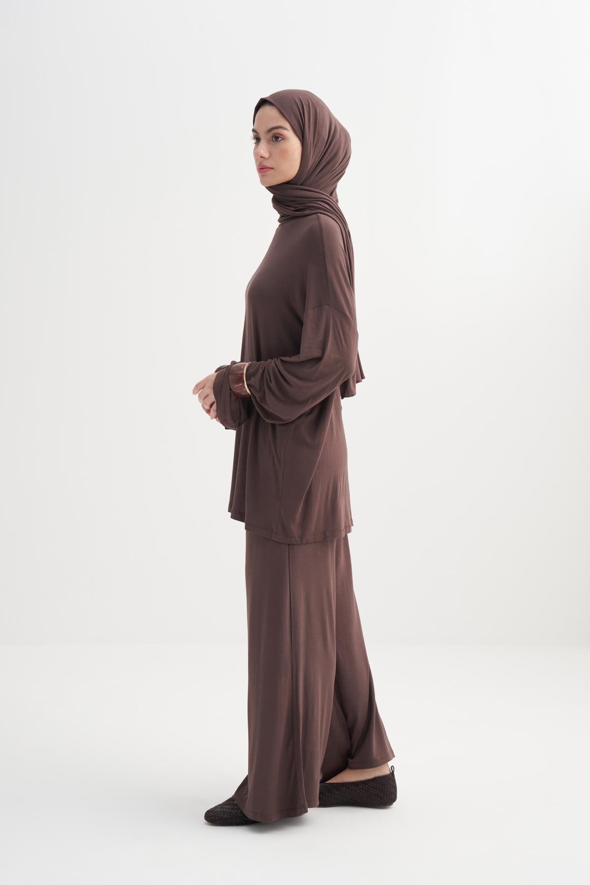 Micro Modal Pantolon Kahve