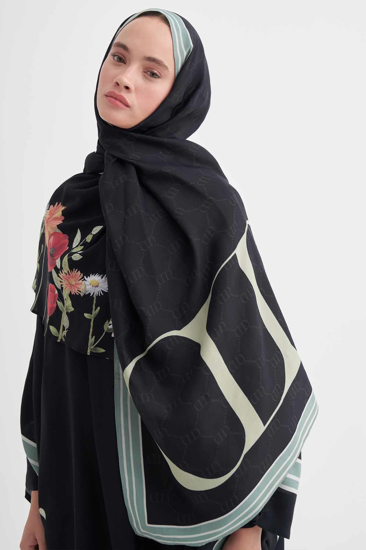 Mirya İncira Viskon Şal Siyah