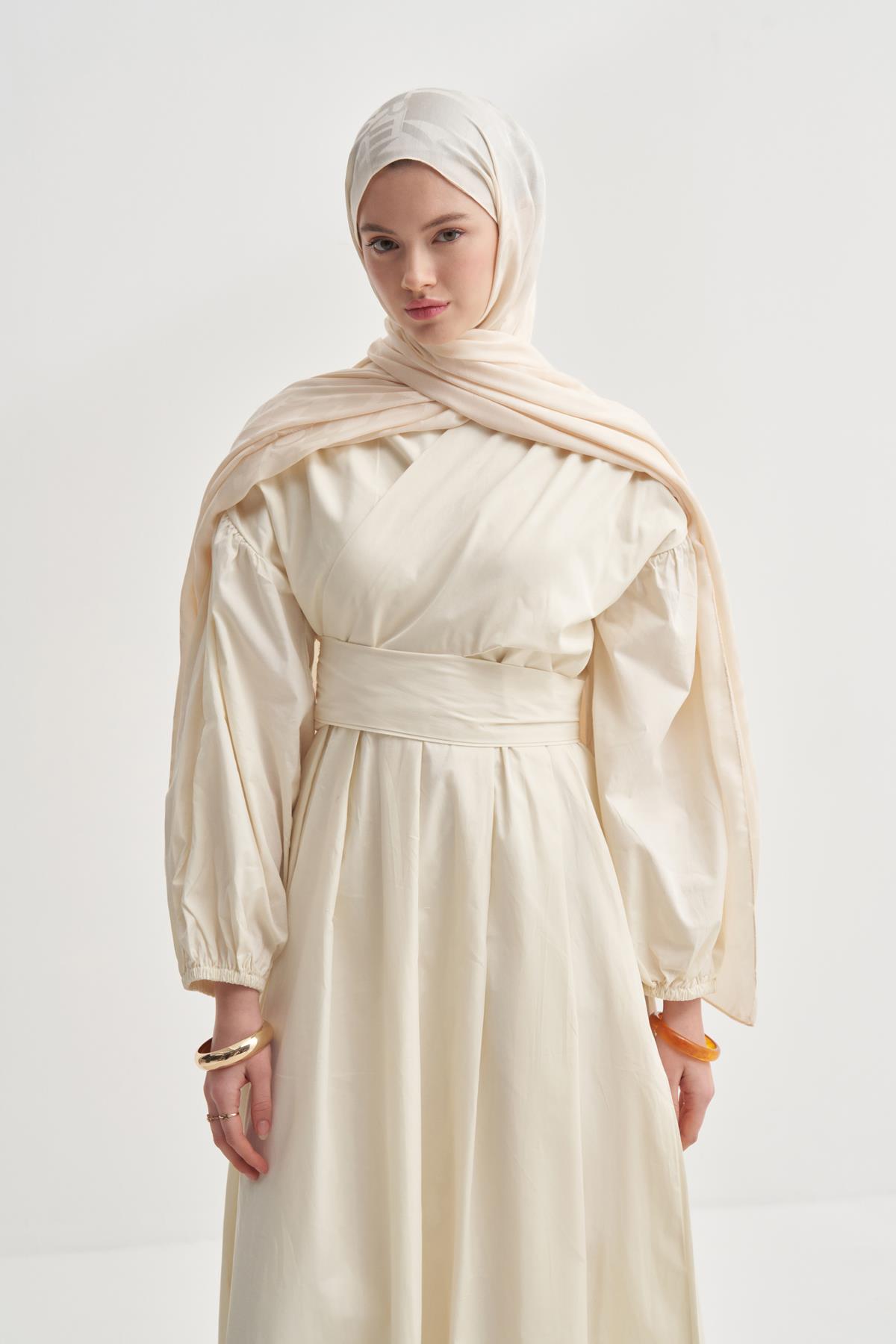 Yazı Desen Jakar İtalyan İpekli Şal İnci