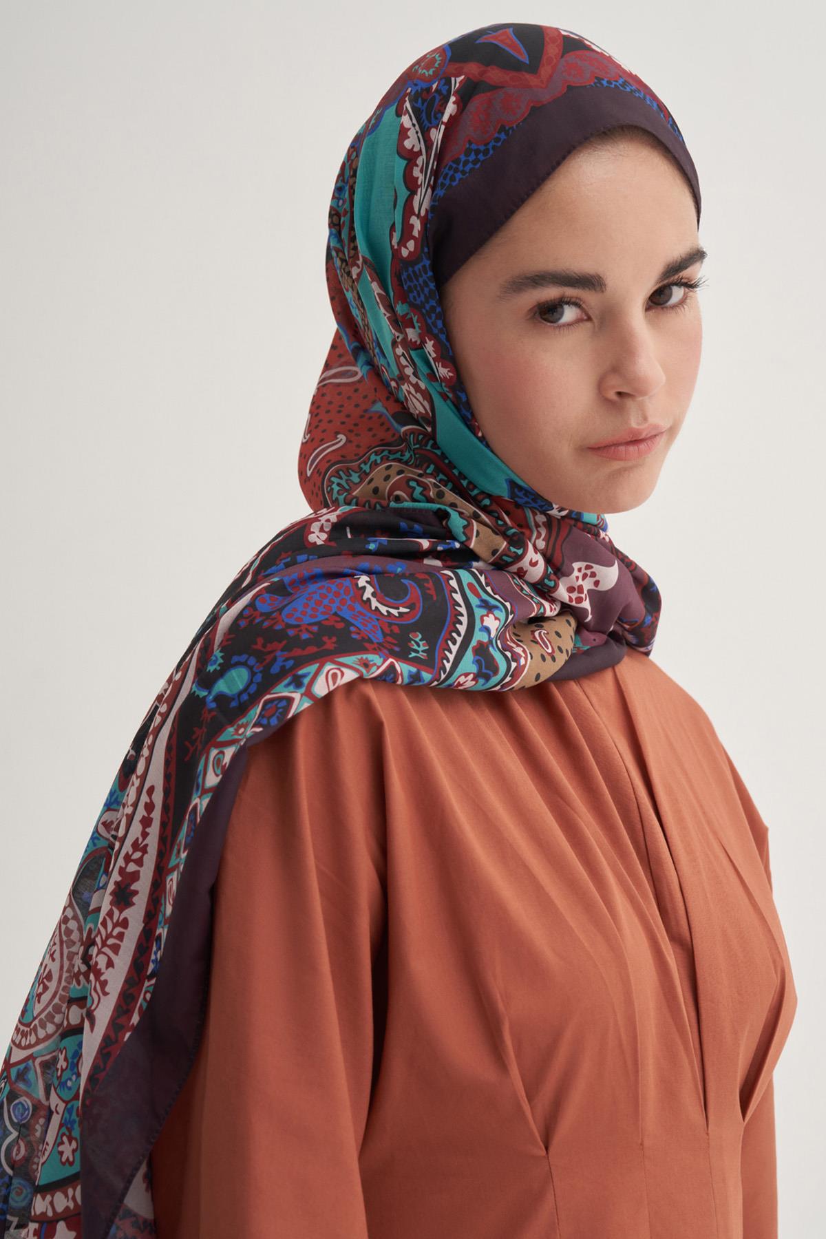 Liora Dark Nilla Pamuklu Şal