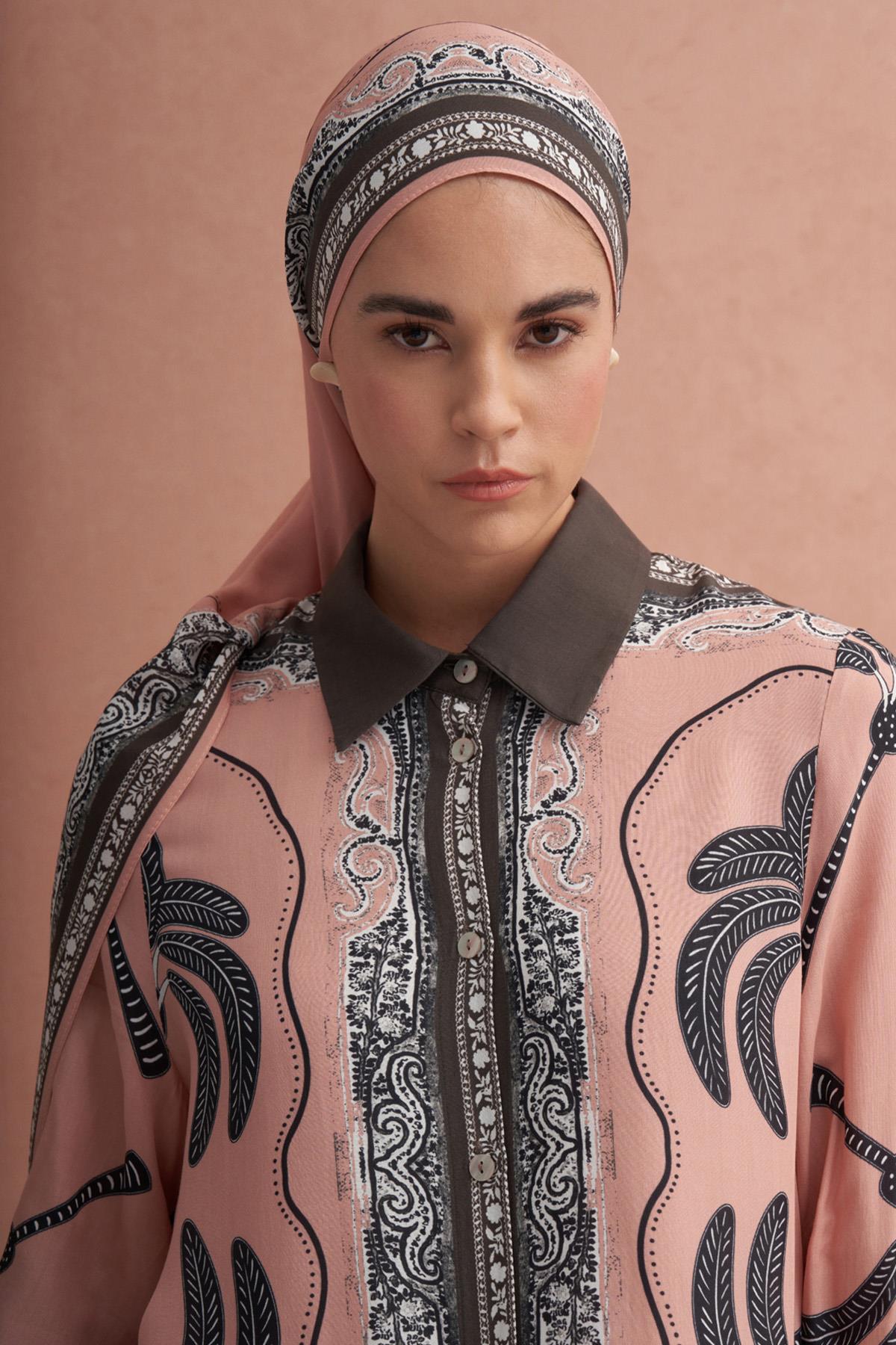 Safira Vela Floş Şal Soft Pembe