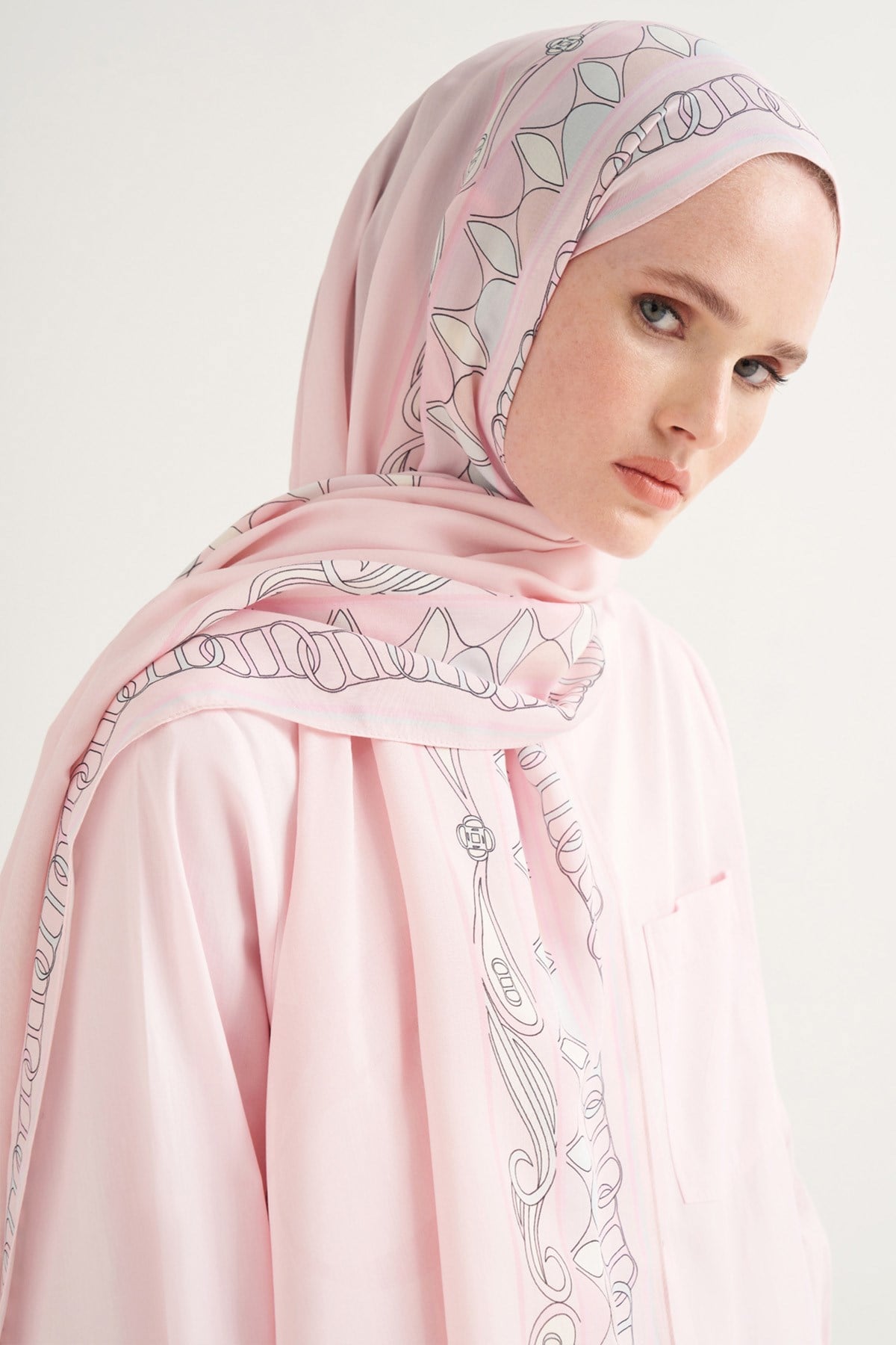 Sabrine Floş Şal Şeker Pembe